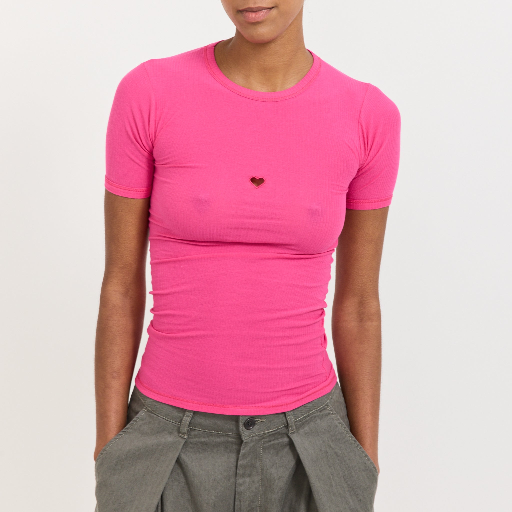 Heart Tee Shirt York Pink