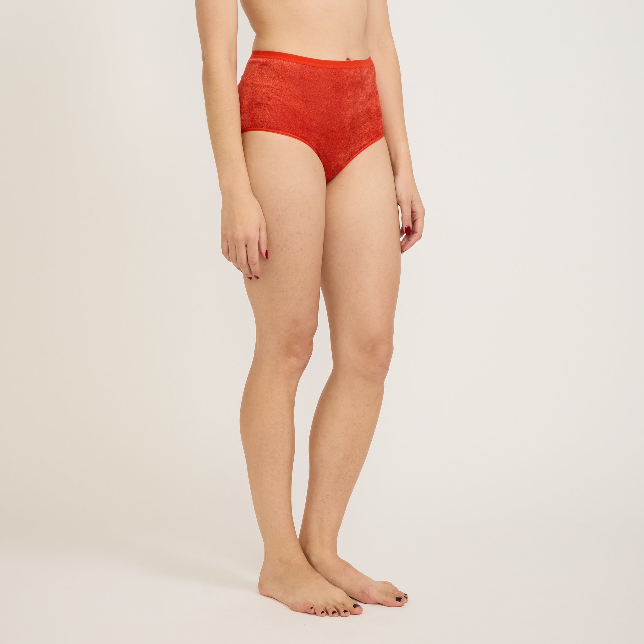 Baserange | High Waist Bell Pants Mino Red | Maplestore