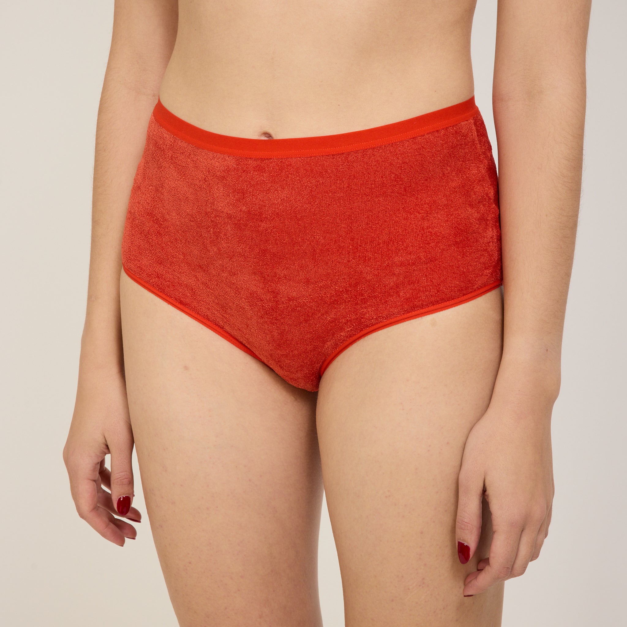 Baserange | High Waist Bell Pants Mino Red | Maplestore