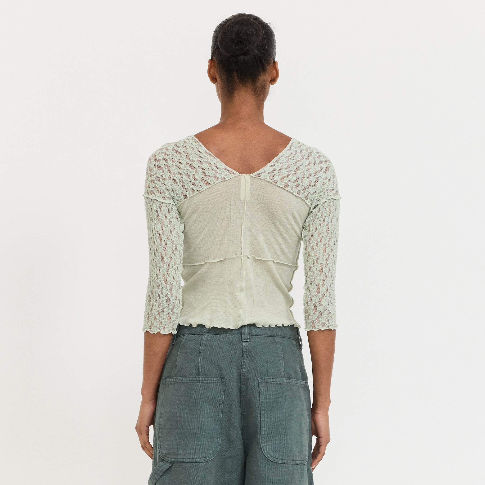 Nehru Long Sleeve Tee Conta Green