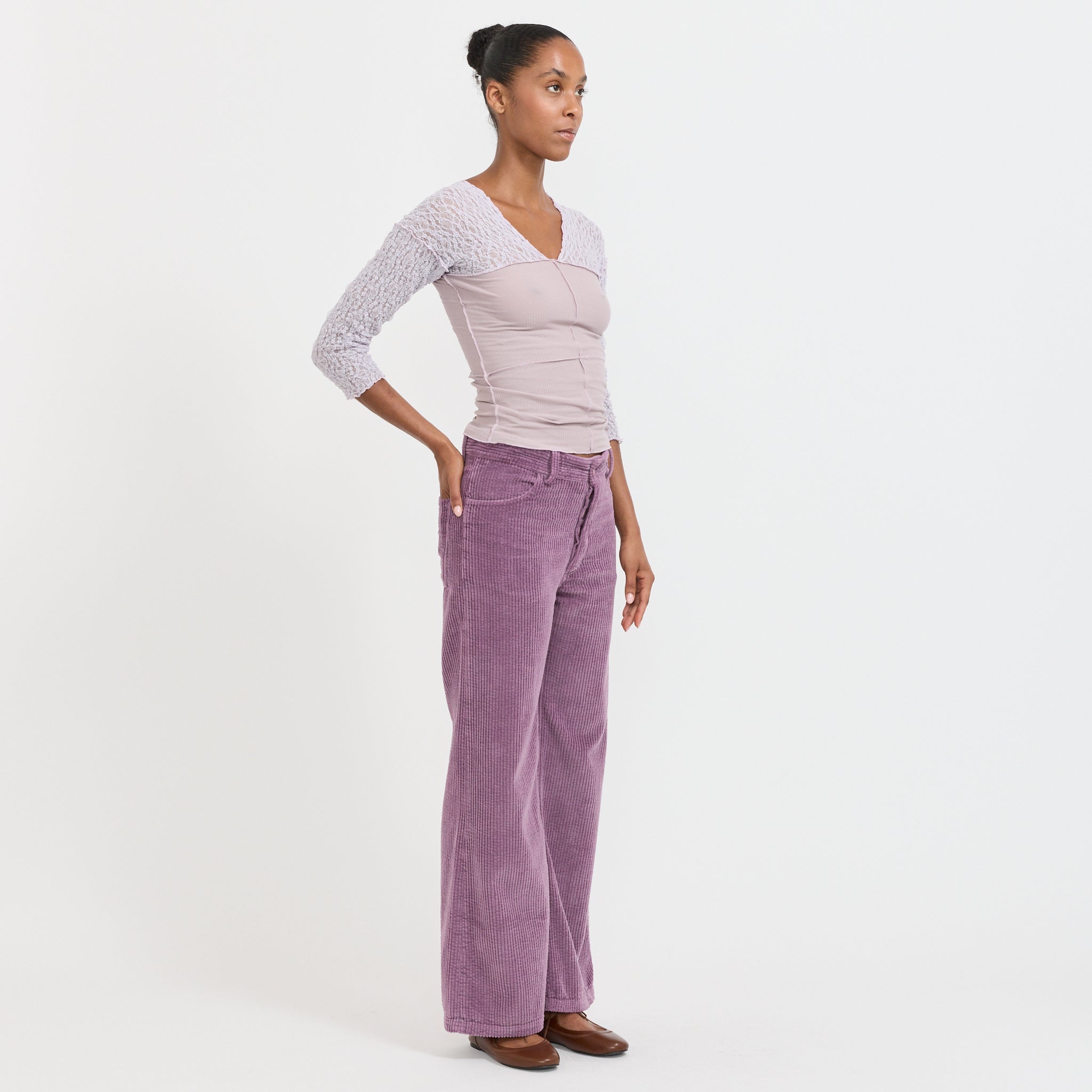 Nehru Long Sleeve Tee Cylin/Verbe Purple