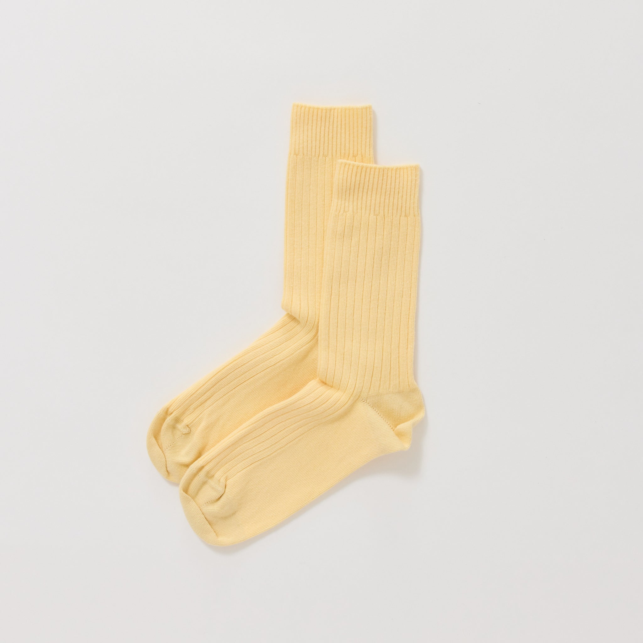 Baserange | Rib Overankle Socks Bog Yellow | Maplestore
