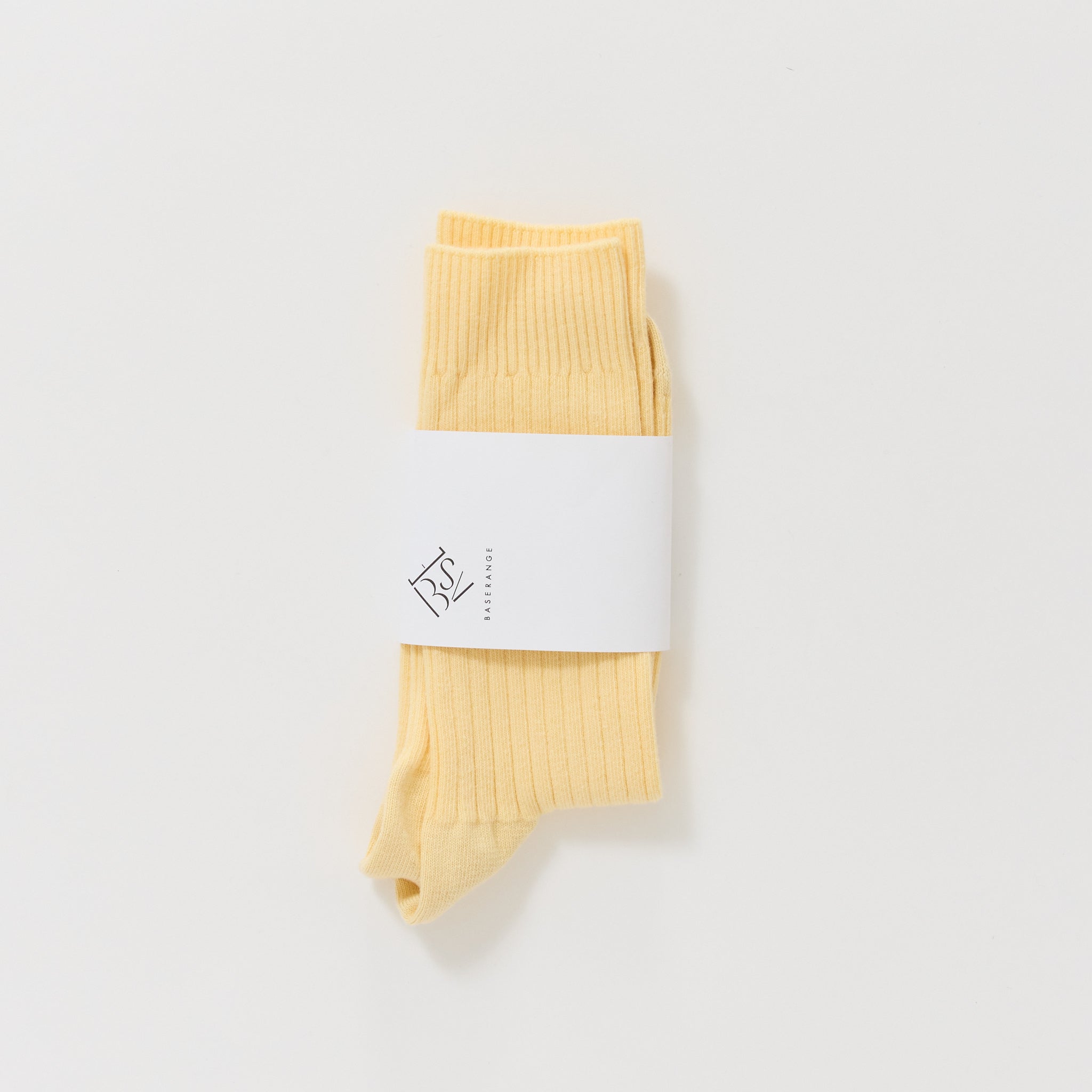 Baserange | Rib Overankle Socks Bog Yellow | Maplestore