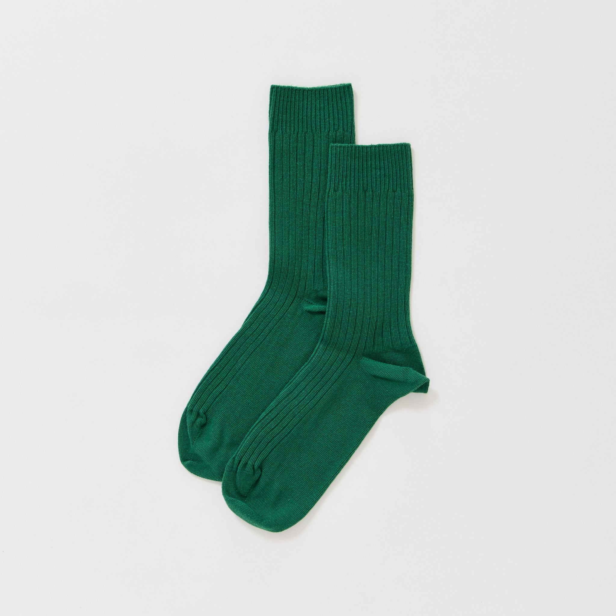 Rib Overankle Socks Calla Green