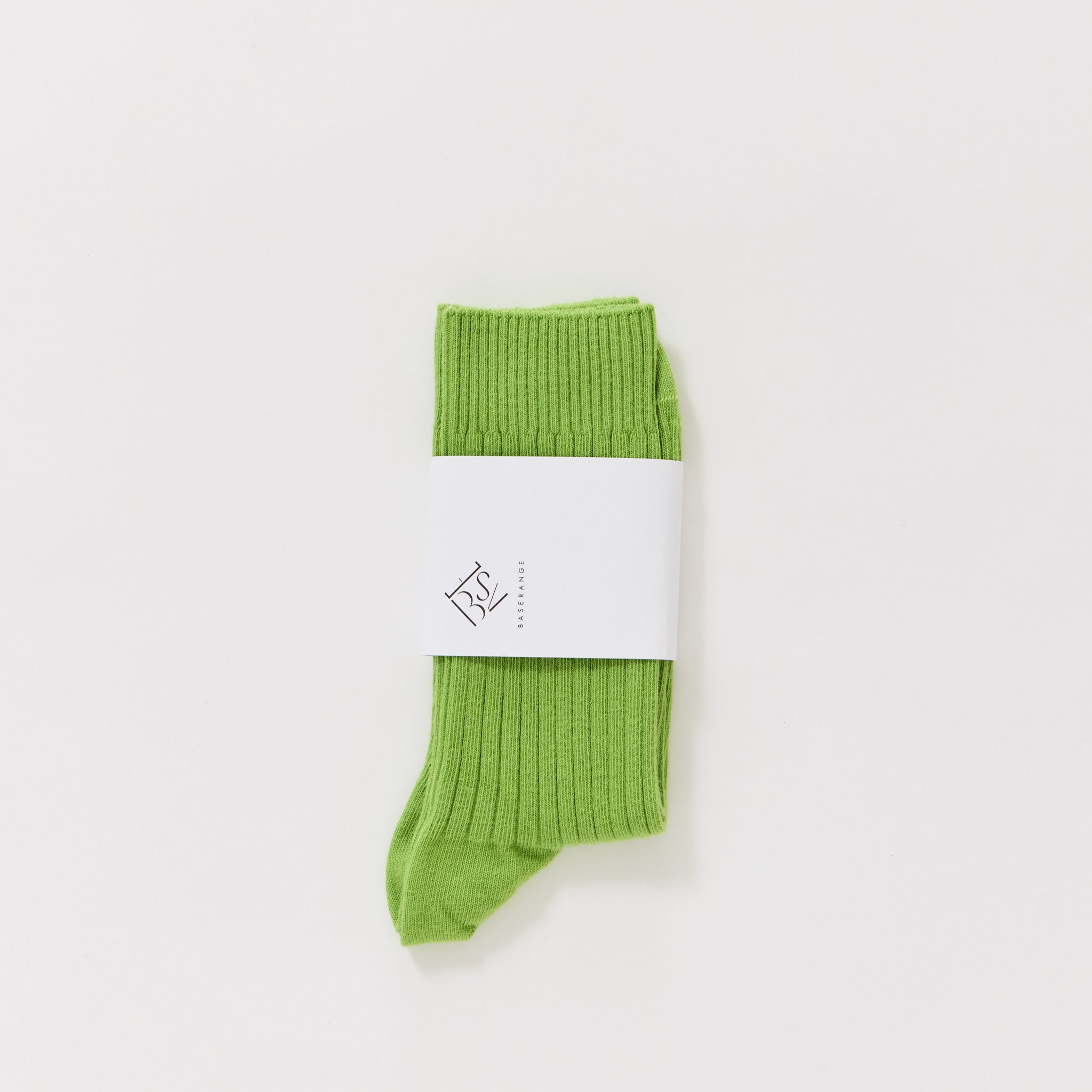 Rib Overankle Socks Spiral Green