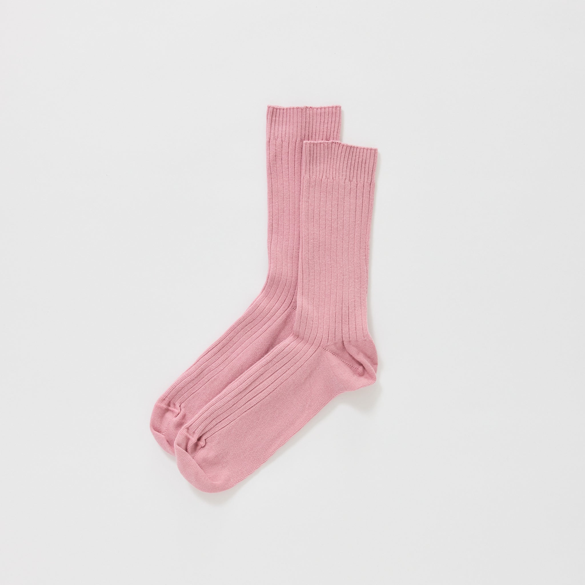 Rib Overankle Socks Vie Pink