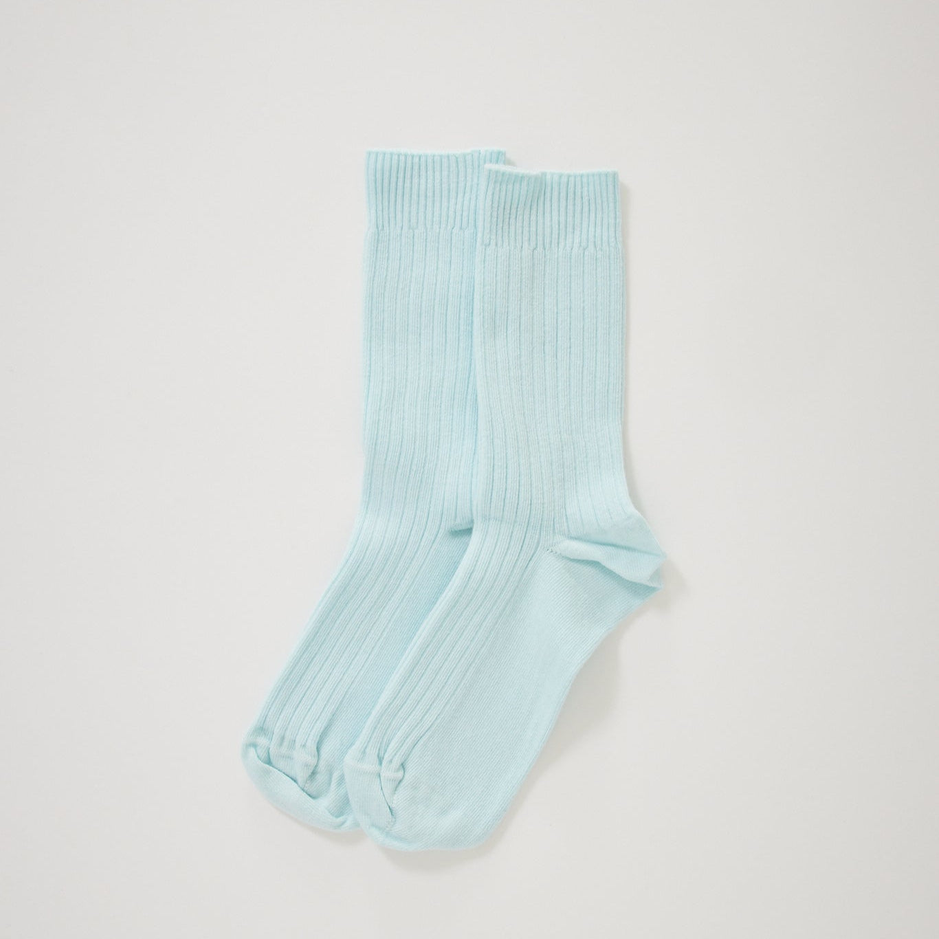 Baserange | Rib Overankle Socks Lagoon Blue | Maplestore
