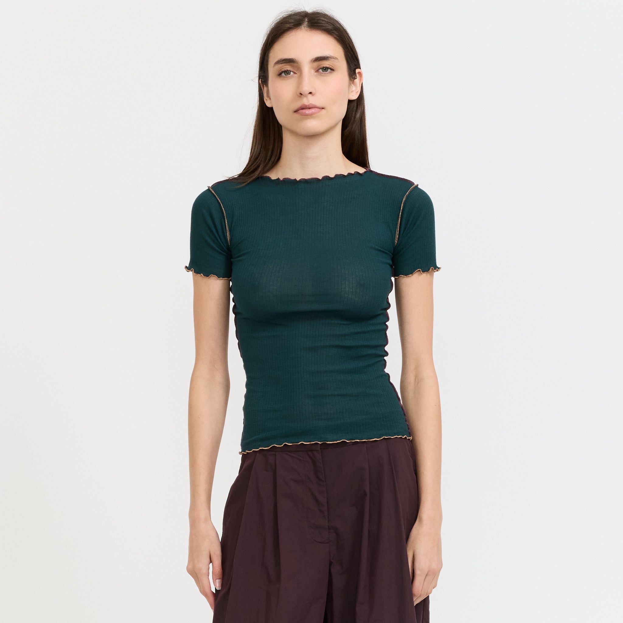 Vein Tee Shirt Hirsu Green