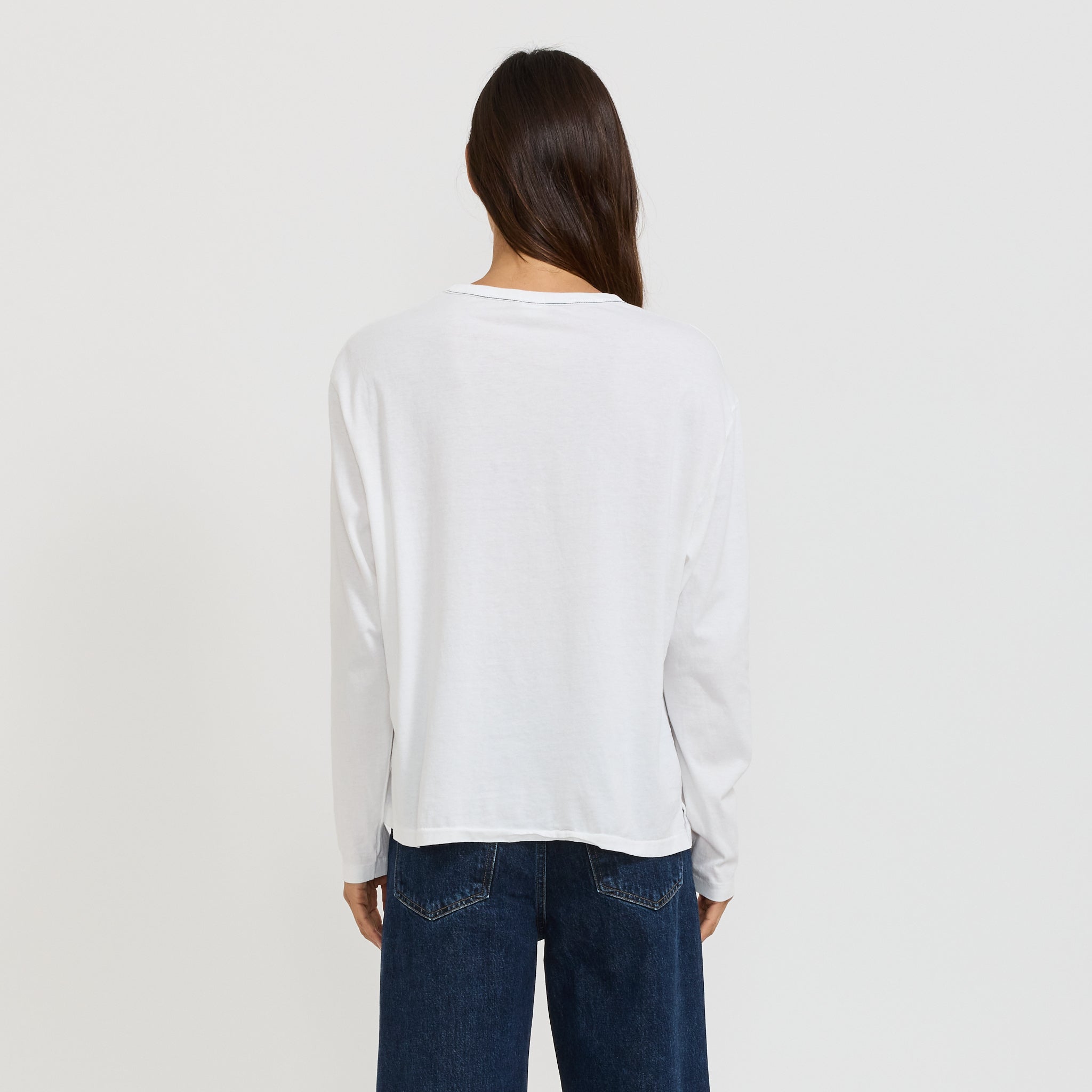 Bassike | Boyfriend Heritage L/S T-Shirt White | Maplestore