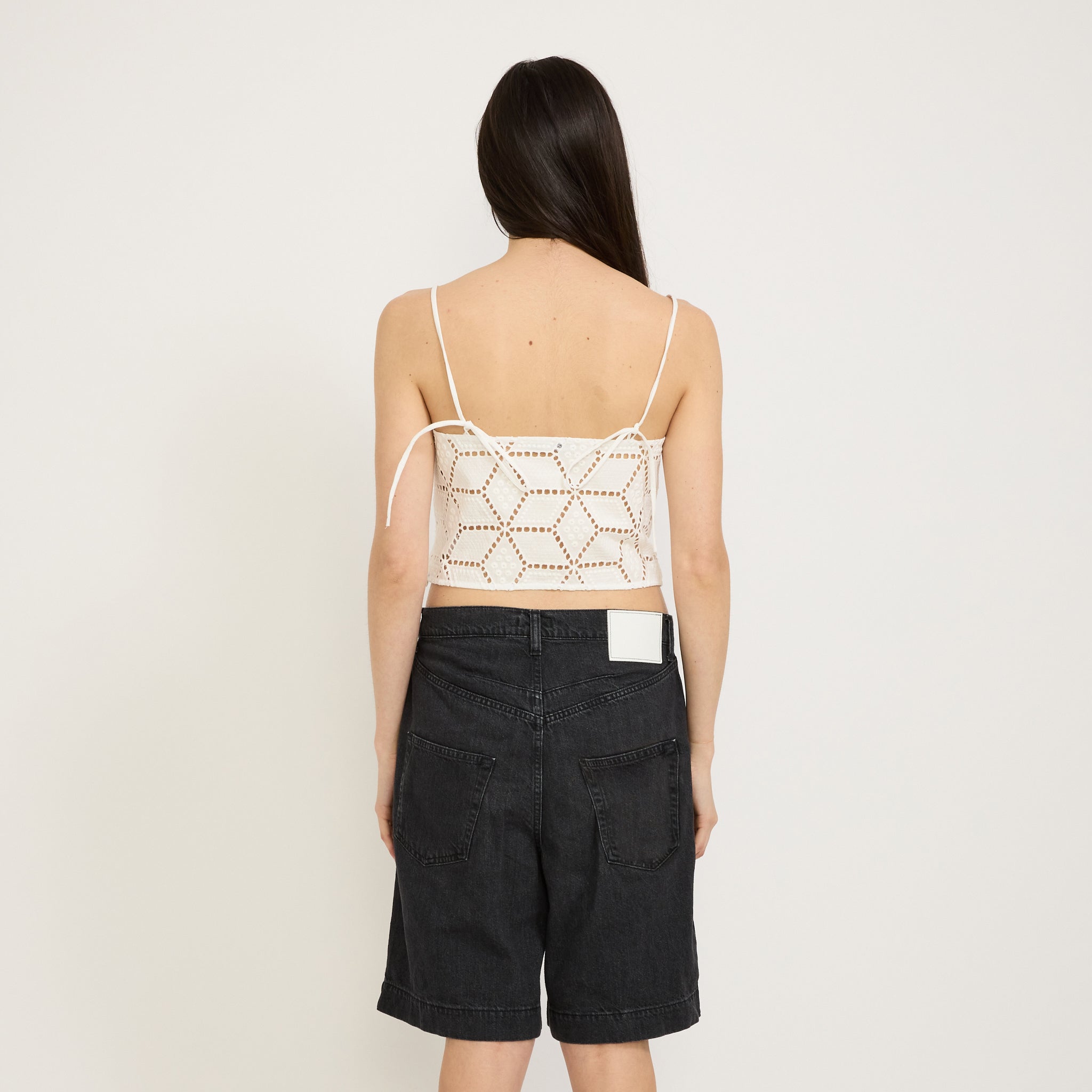 Bassike | Cotton Lace Cami White | Maplestore
