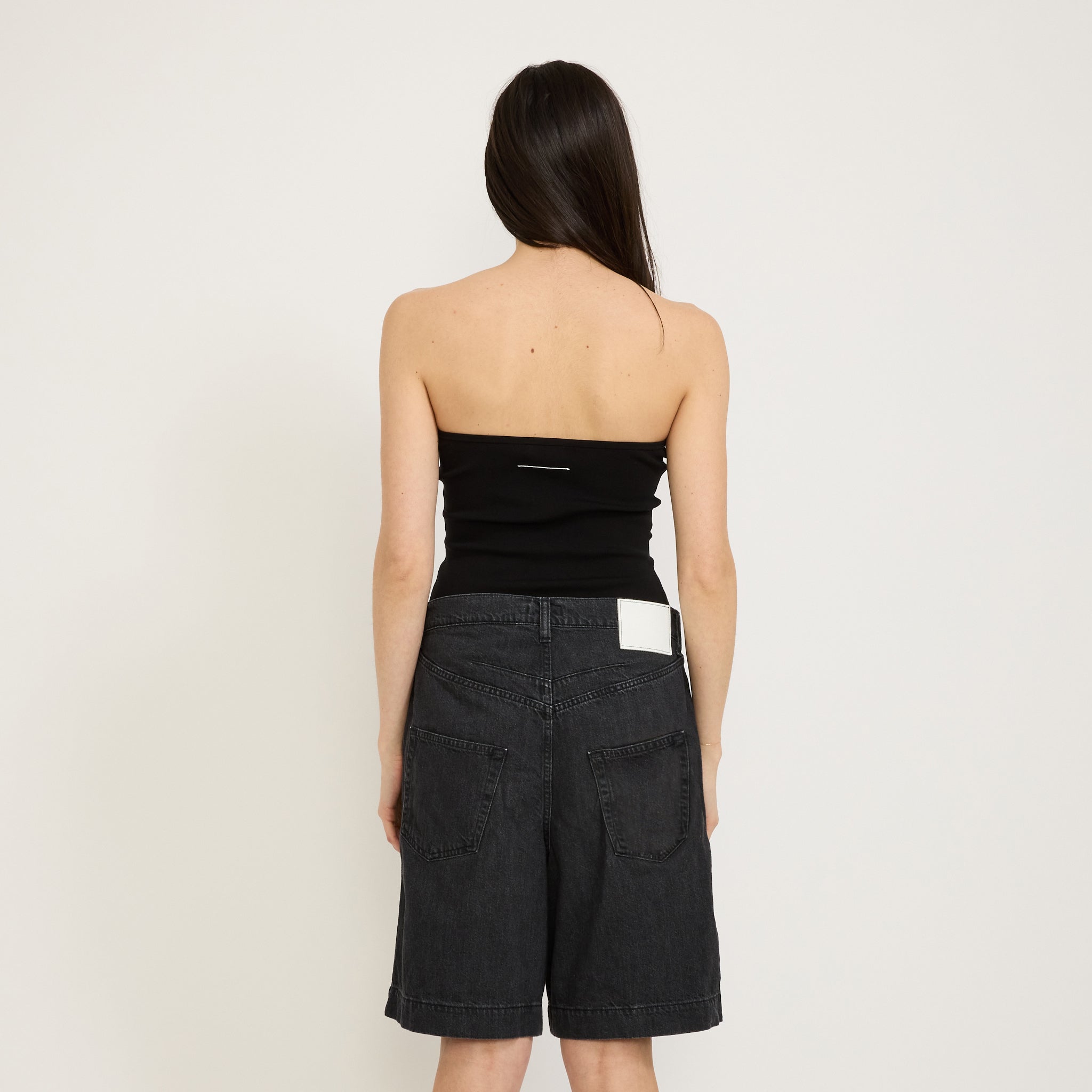 Bassike | Mercerised Cotton Tubular Knit Black | Maplestore