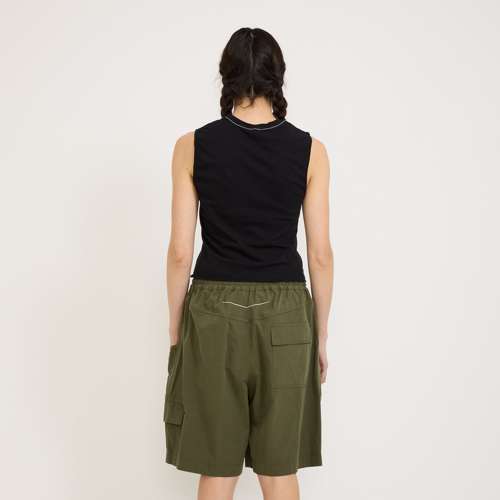 Bassike | Raw Edge Baby Tank Black | Maplestore