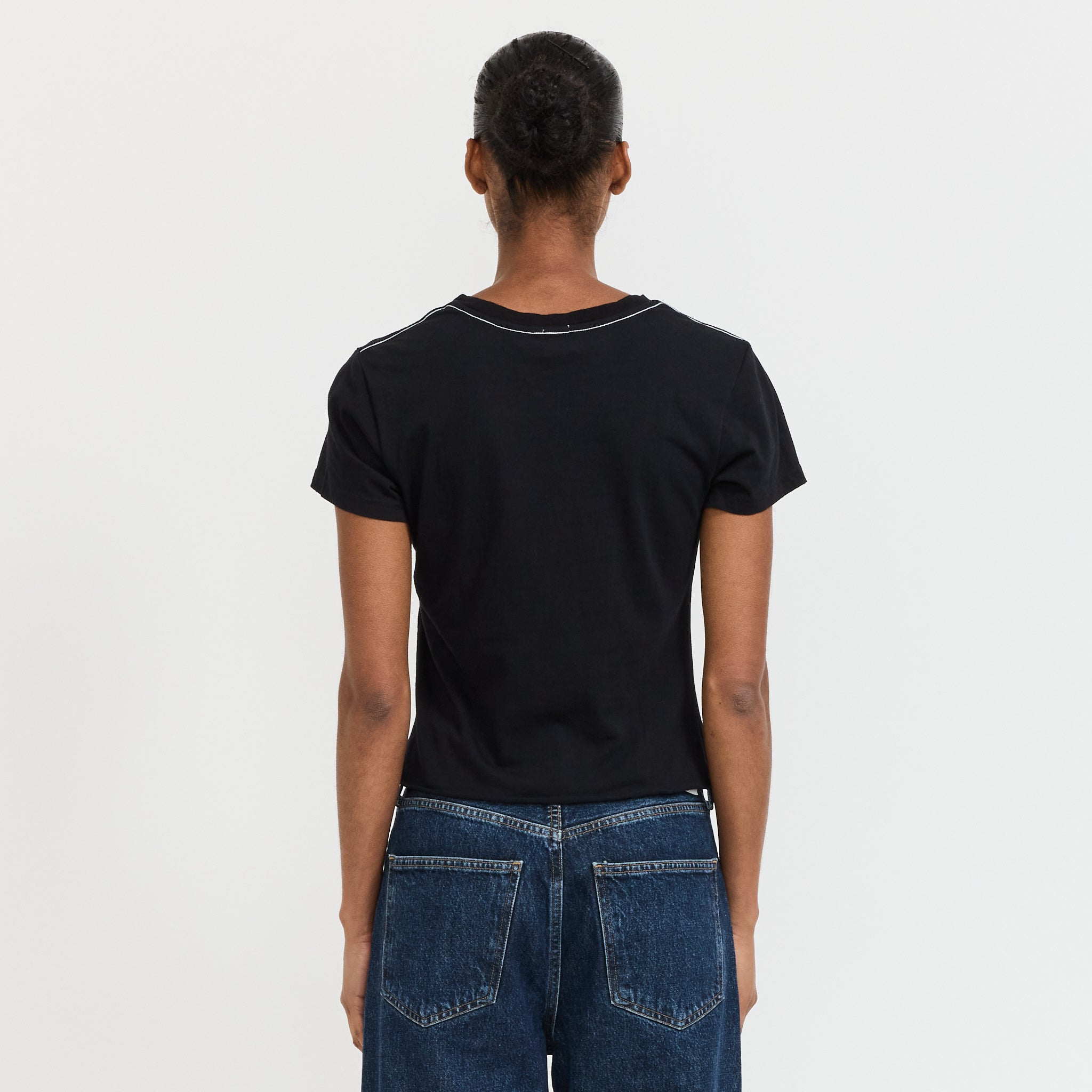 Raw Edge Baby T-Shirt Black