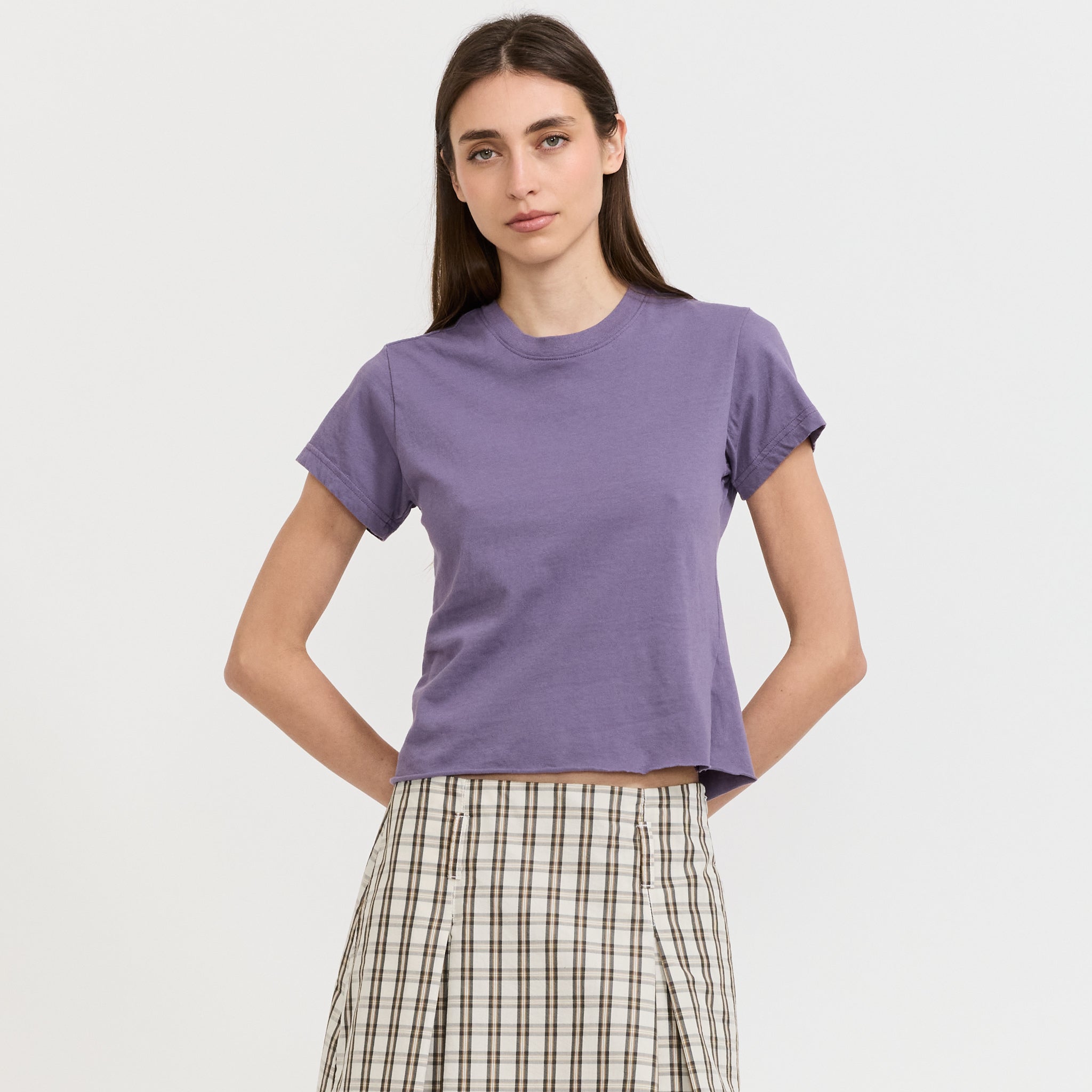 Raw Edge Baby T-Shirt Heritage Purple