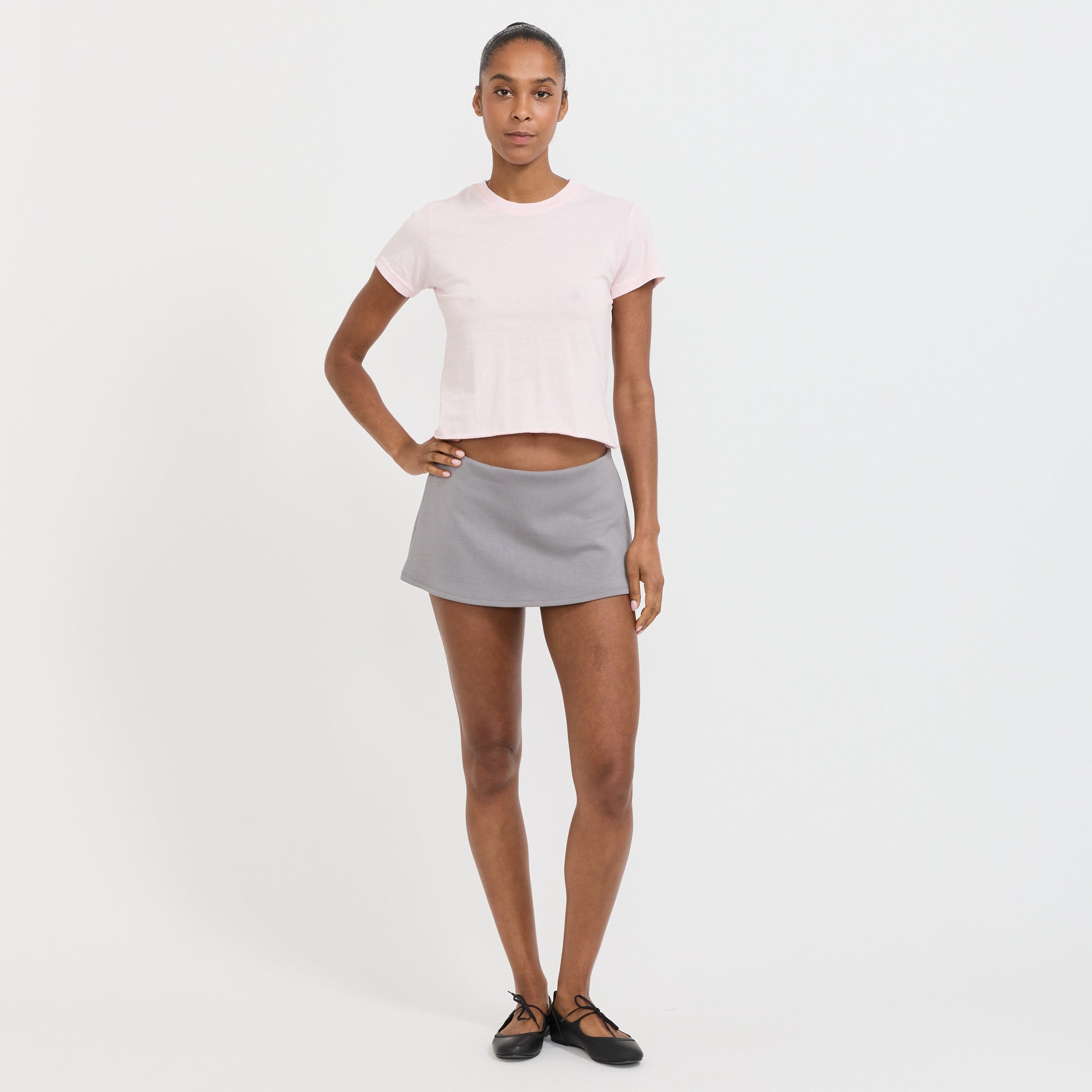 Raw Edge Baby T-Shirt Powder Pink