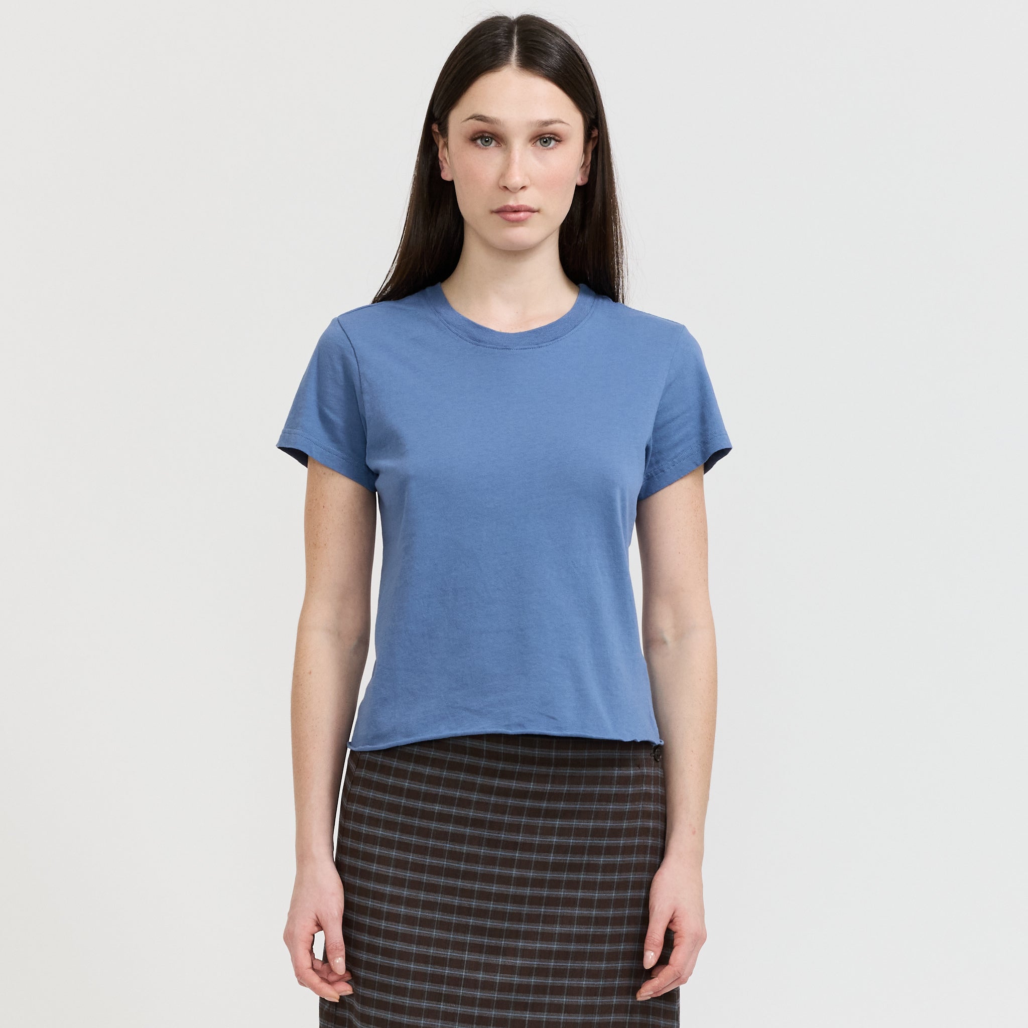 Raw Edge Baby T-Shirt Vintage Blue