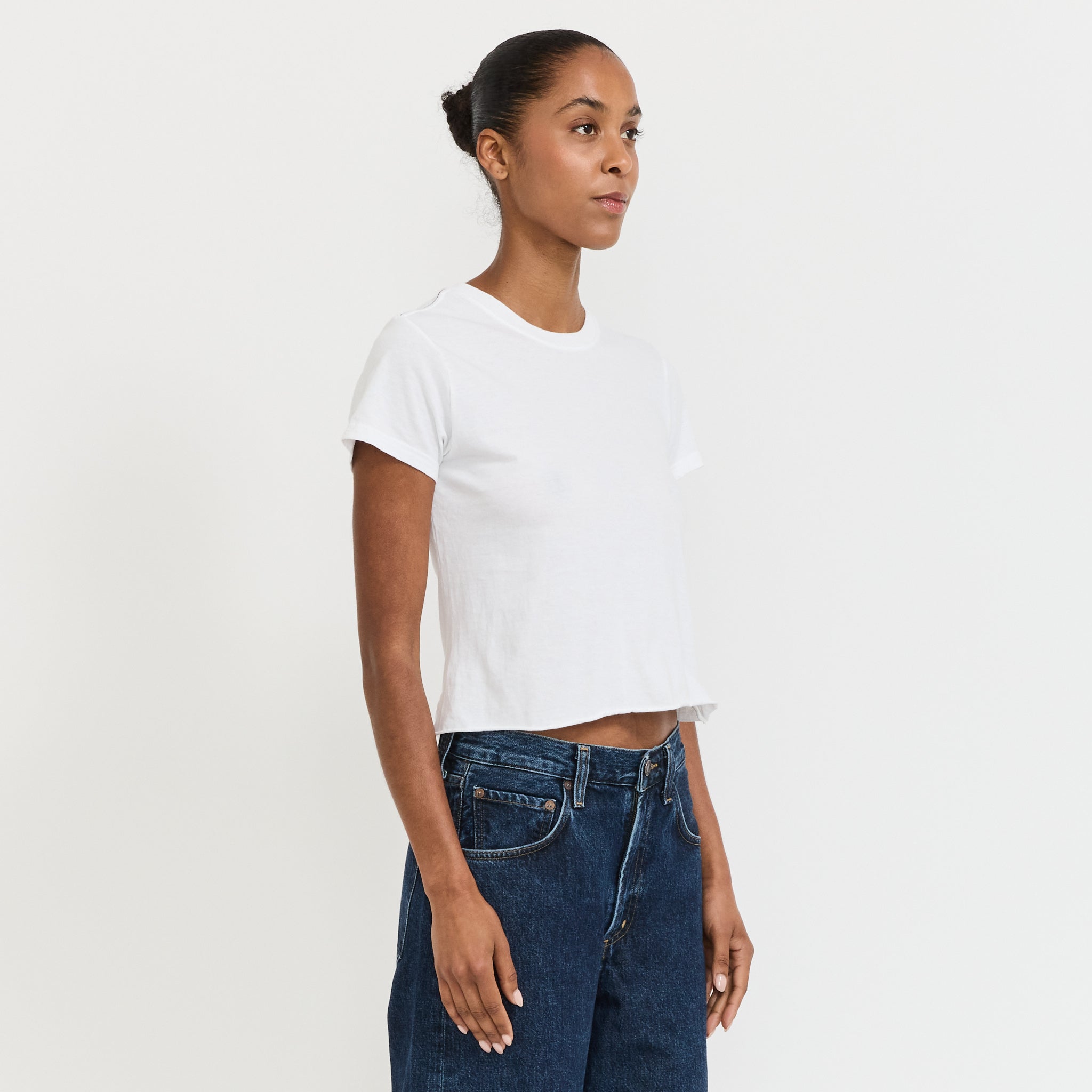 Raw Edge Baby T-Shirt White