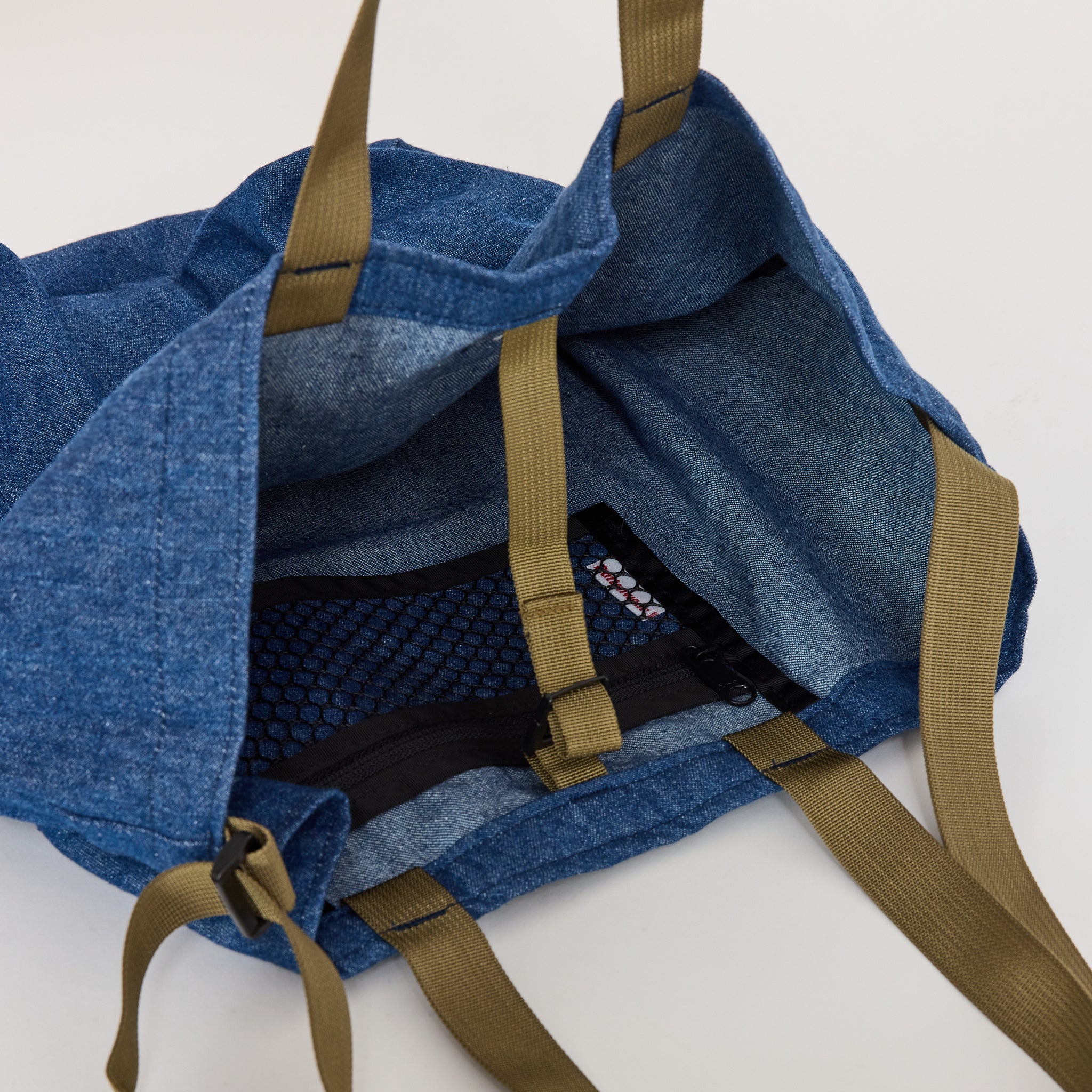 Packable Tote Denim x Tan