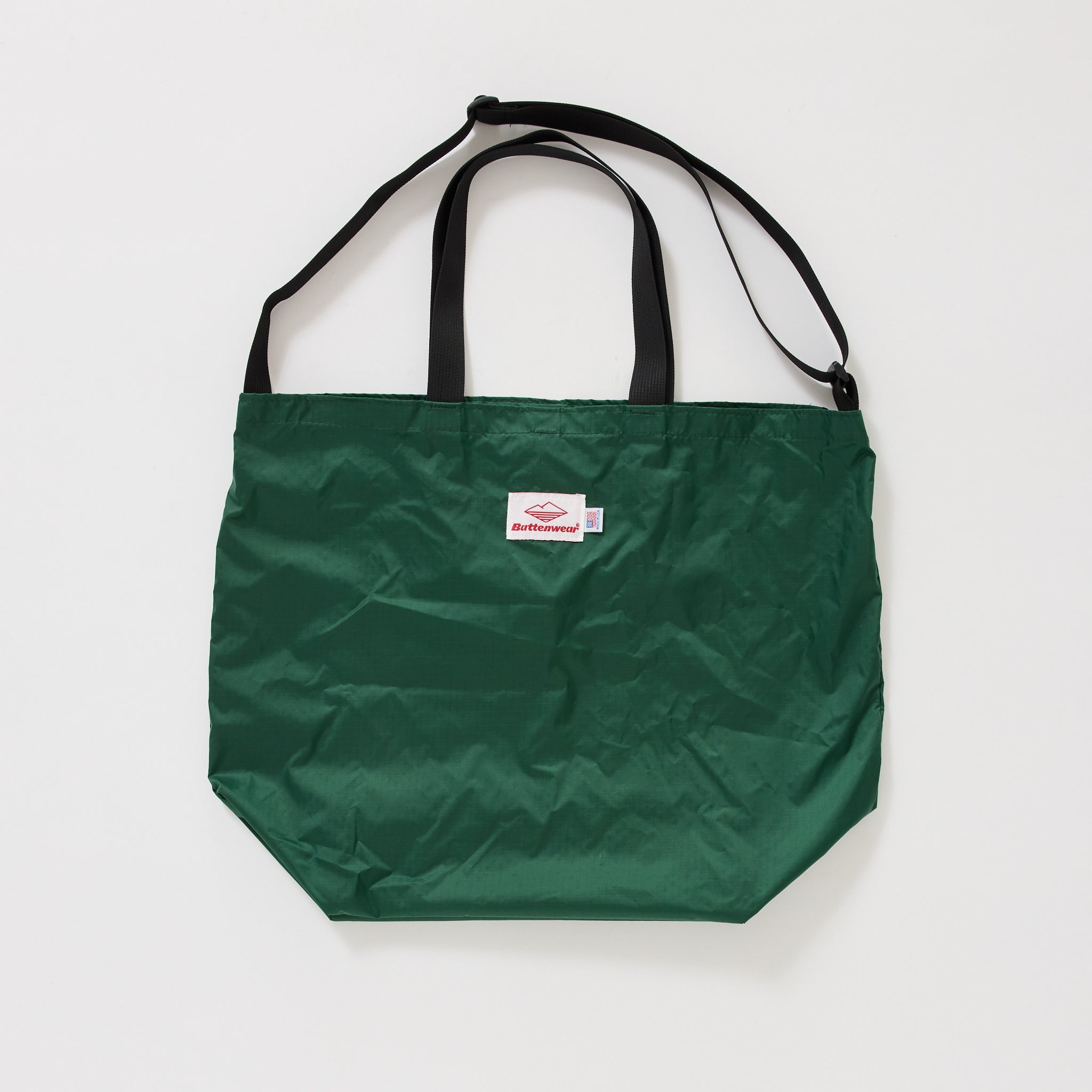 Packable Tote Forest Green x Black