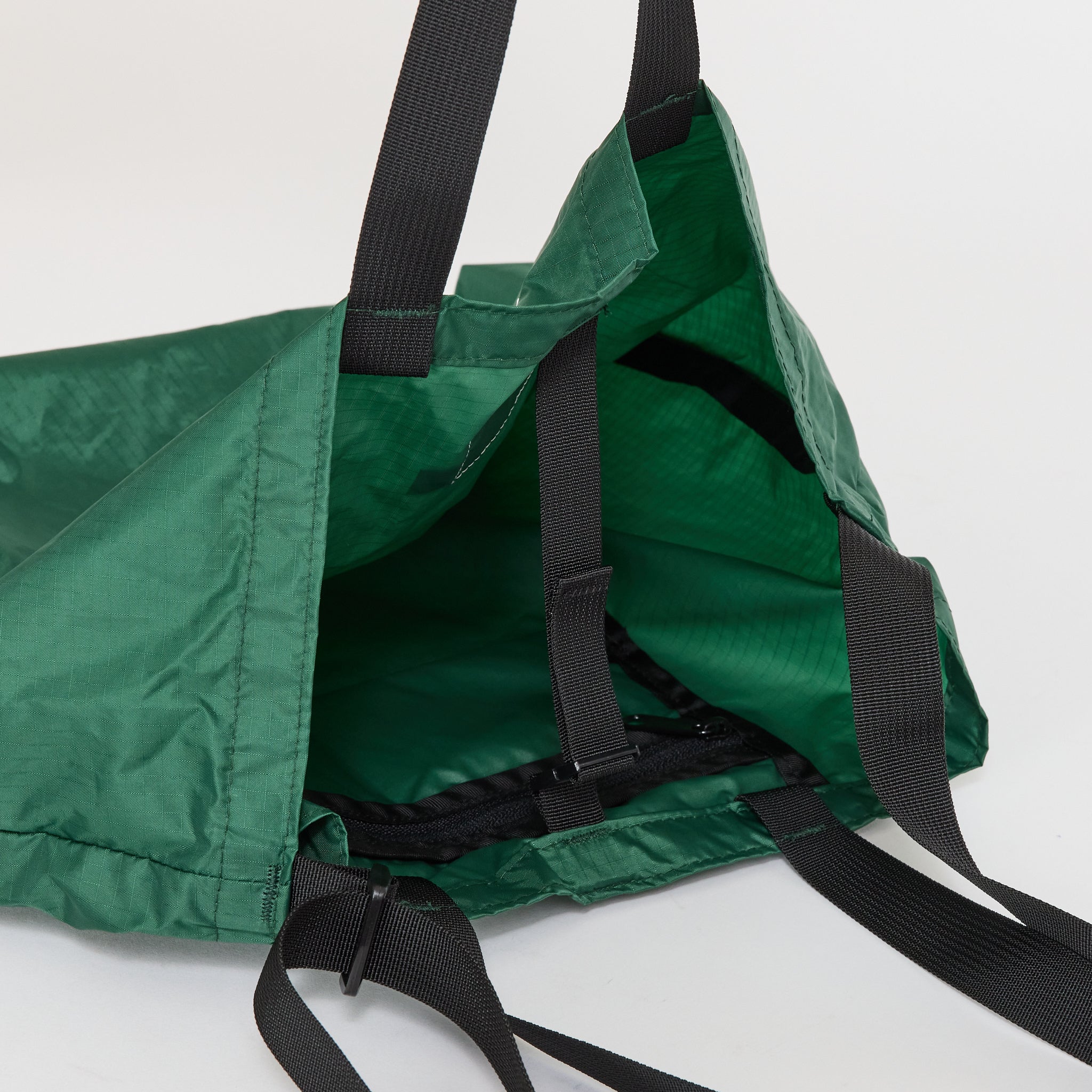 Packable Tote Forest Green x Black