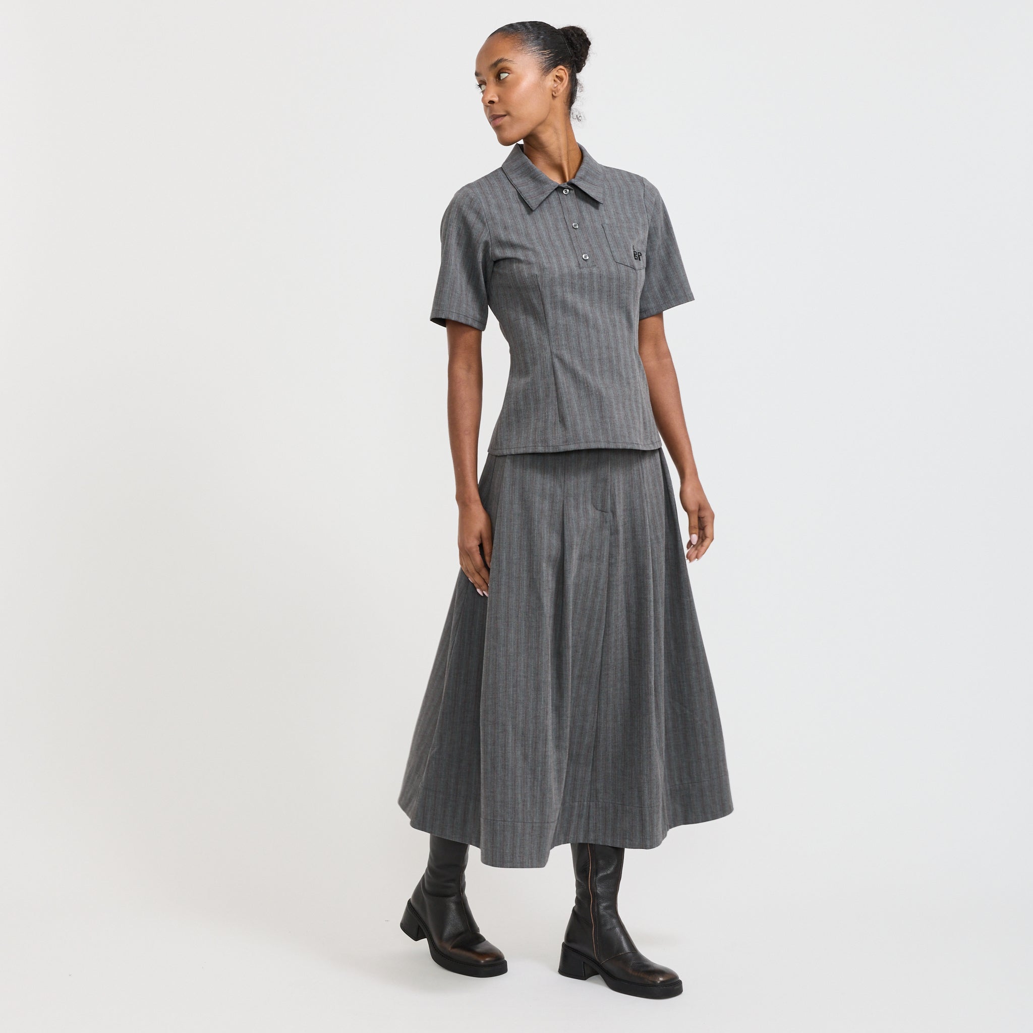 Baum Und Pferdgarten | Merida Shirt Grey Stripes | Maplestore