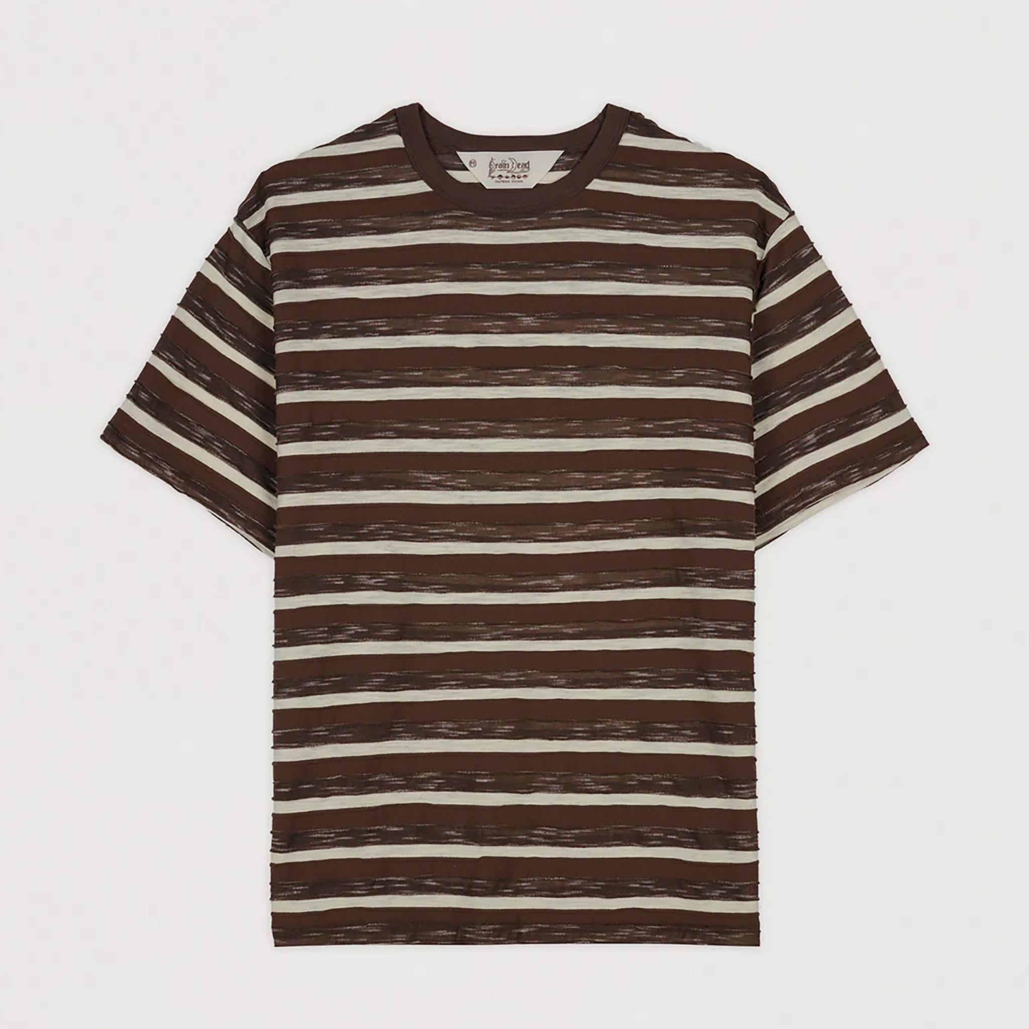 Brain Dead | Casey Striped T-Shirt Coffee | Maplestore