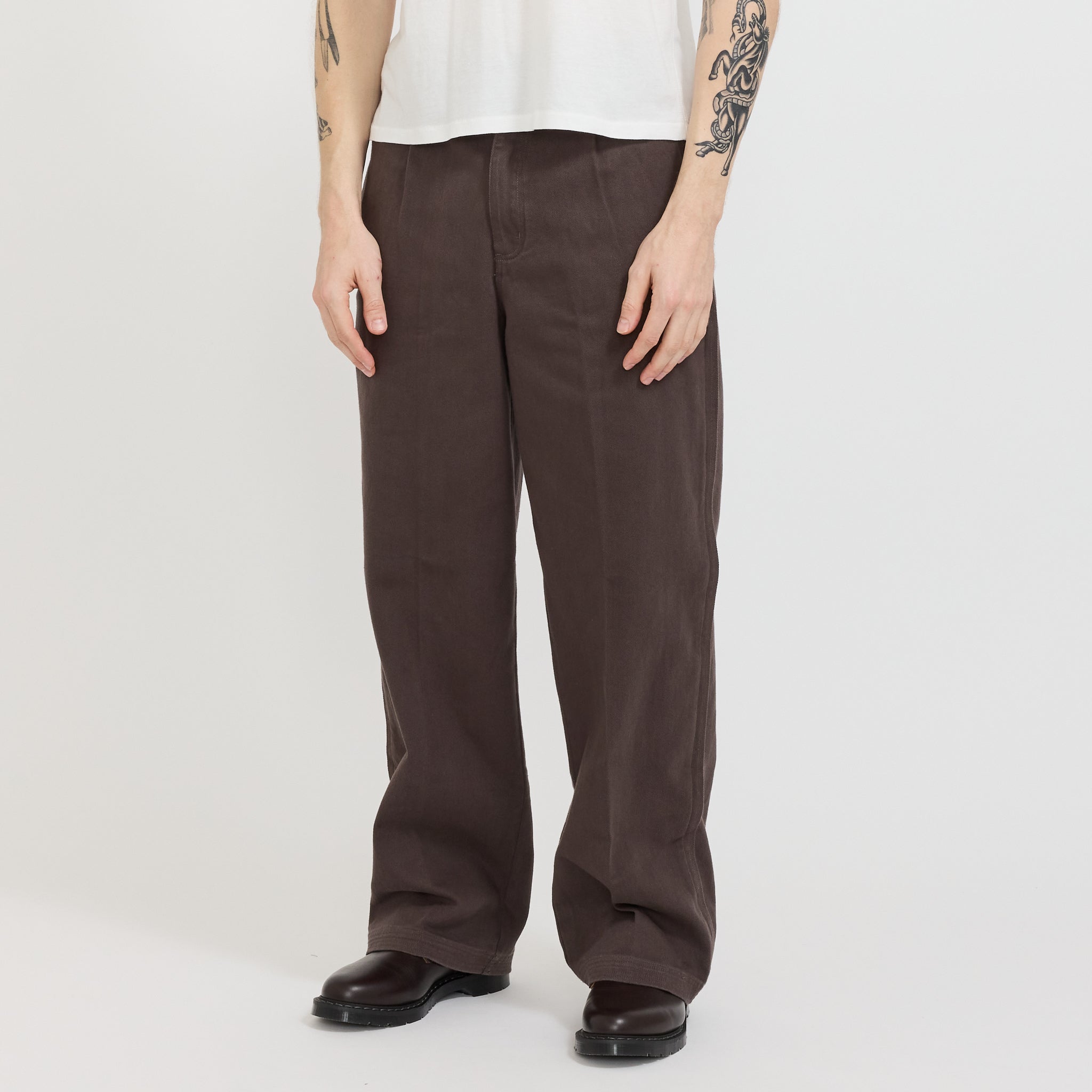 Pleated Work Pant Dark Grey