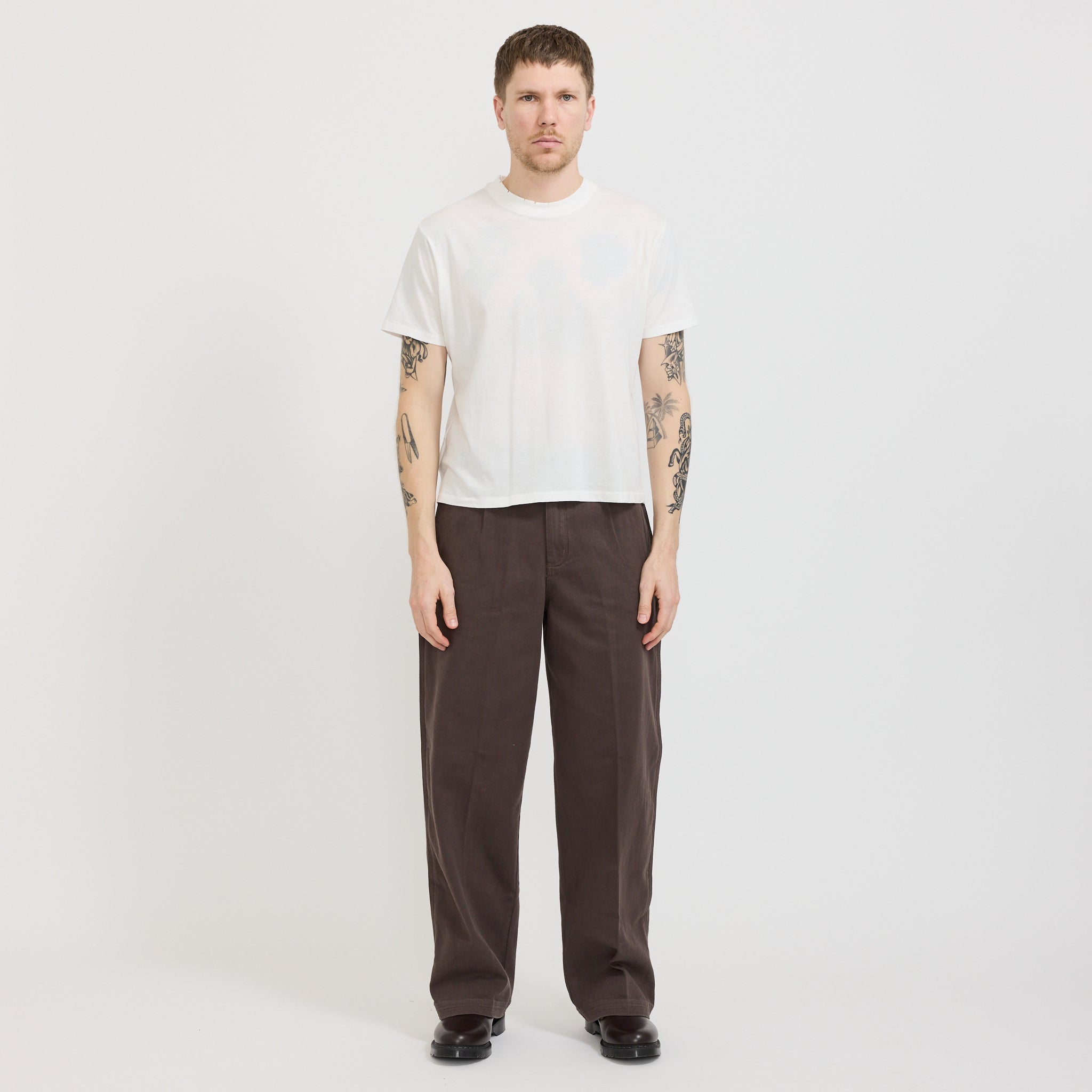Pleated Work Pant Dark Grey
