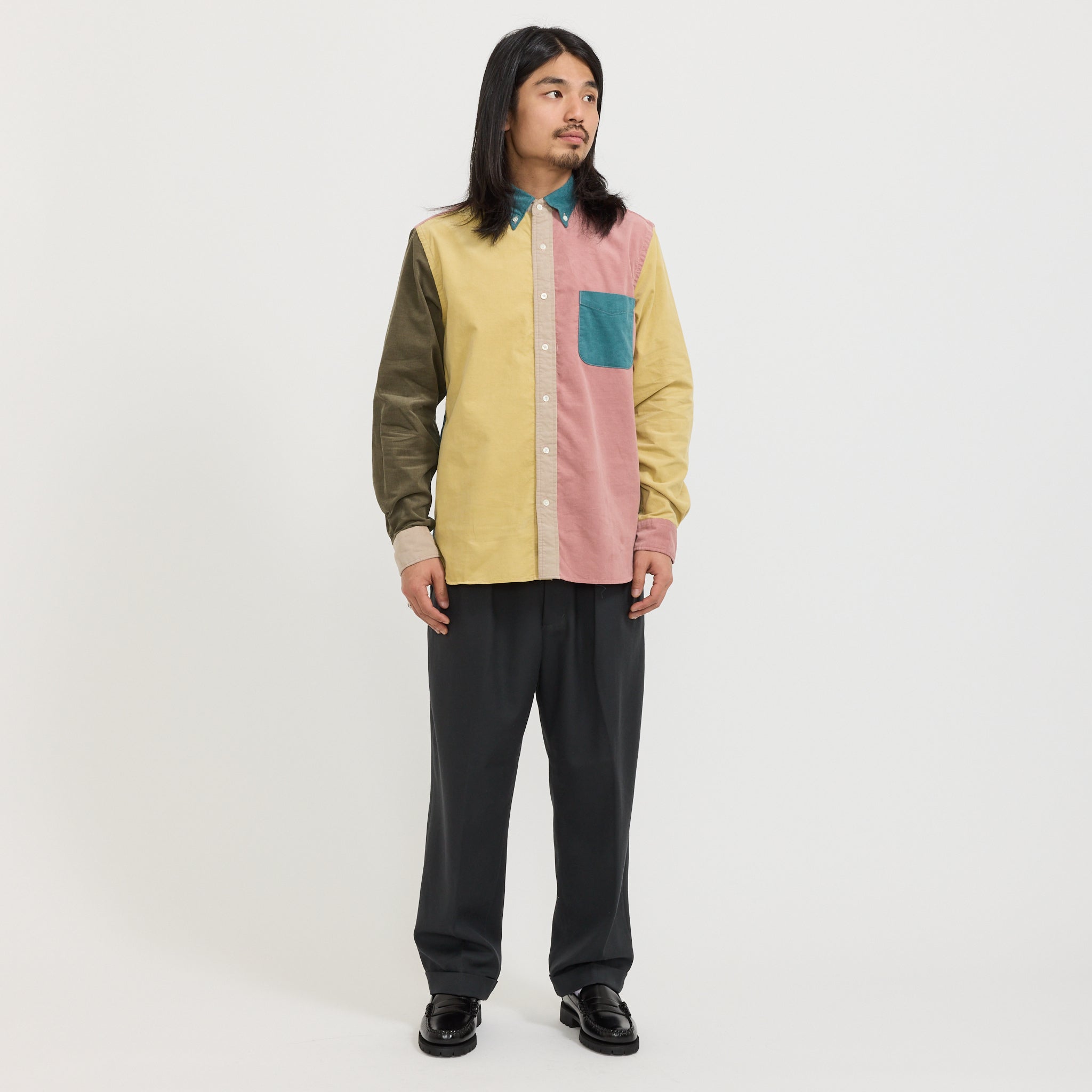 B.D. Corduroy Panel Shirt Green