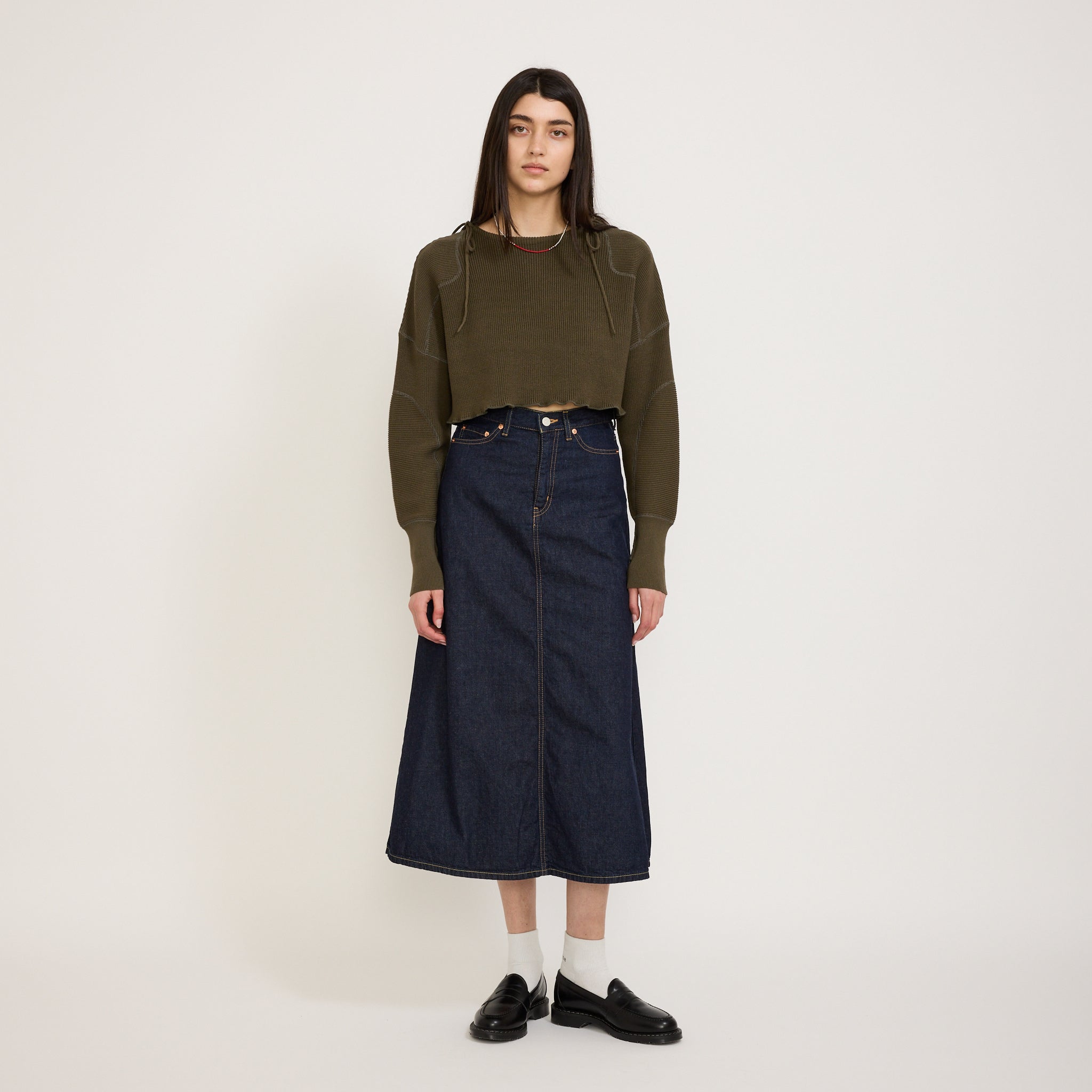 Beams Boy | Military Short Pullover Olive | Maplestore