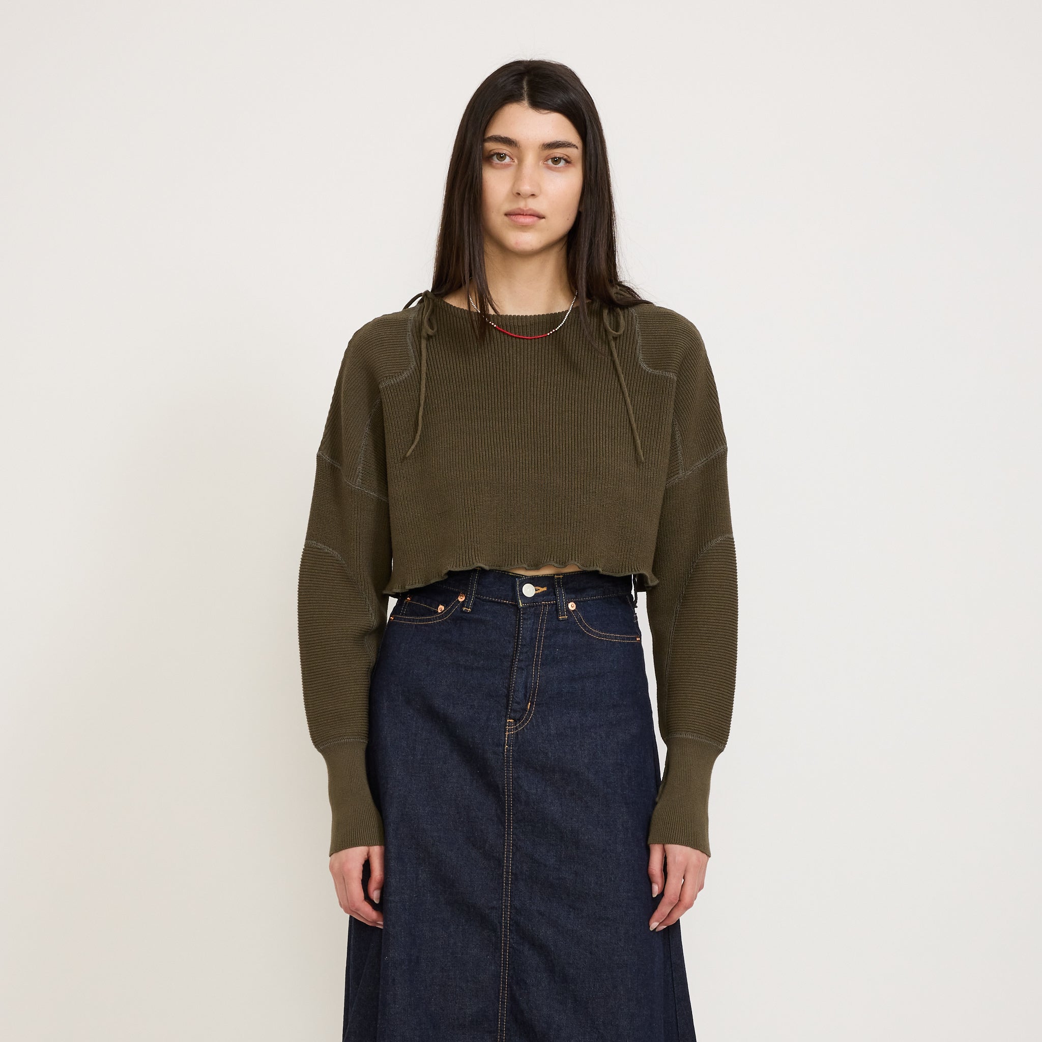 Beams Boy | Military Short Pullover Olive | Maplestore