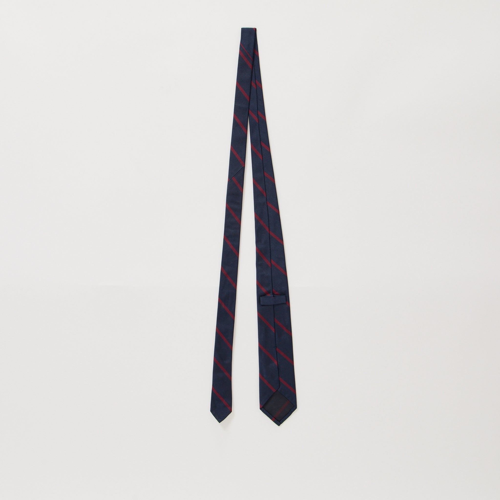 Beams Plus | Ivy Tie Regimental Bar Stripe Burgundy | Maplestore