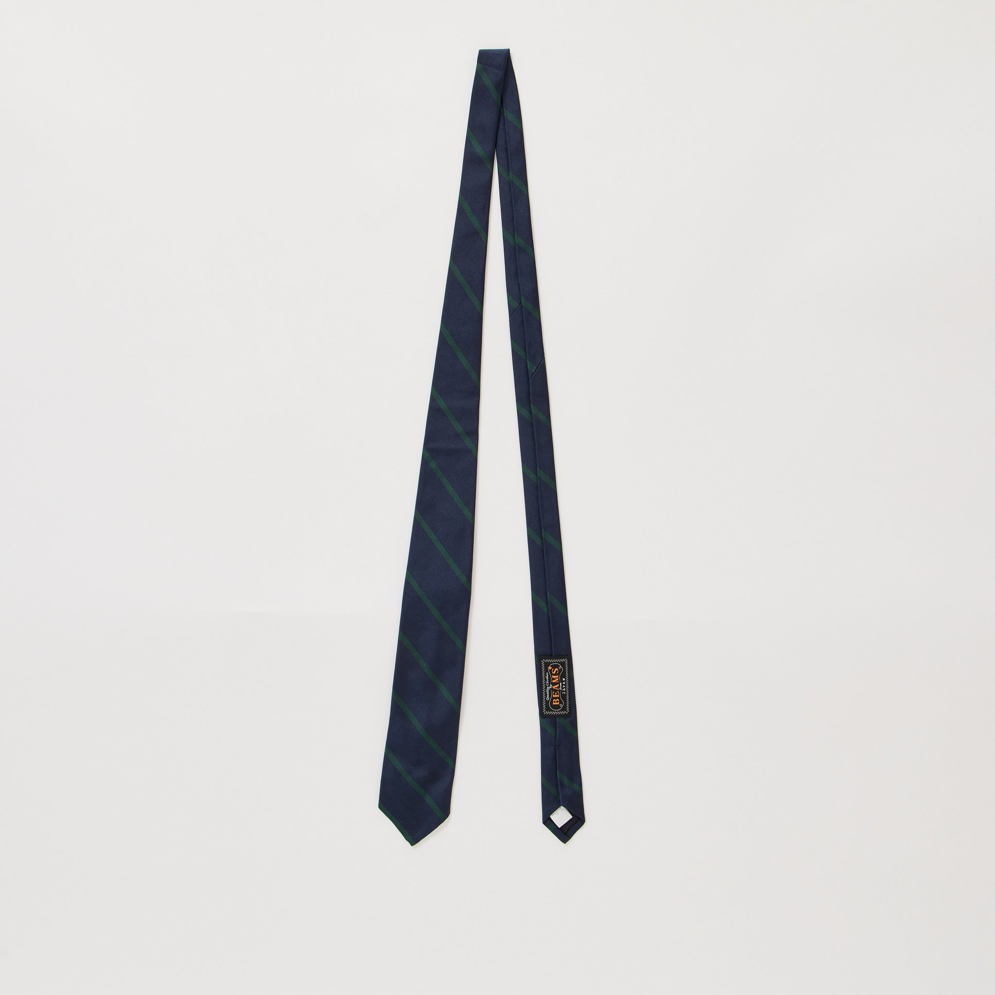 Beams Plus | Ivy Tie Regimental Bar Stripe Green | Maplestore