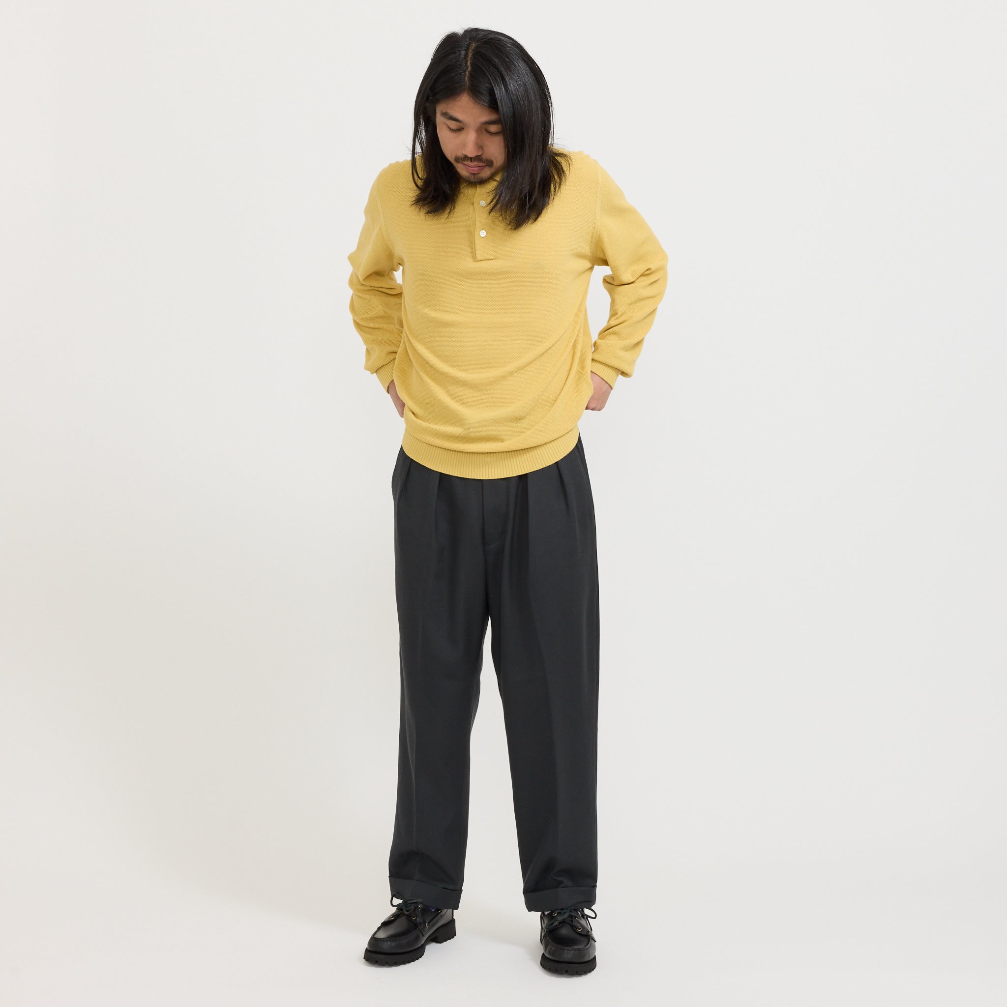 Knit Polo Pique 14G Yellow