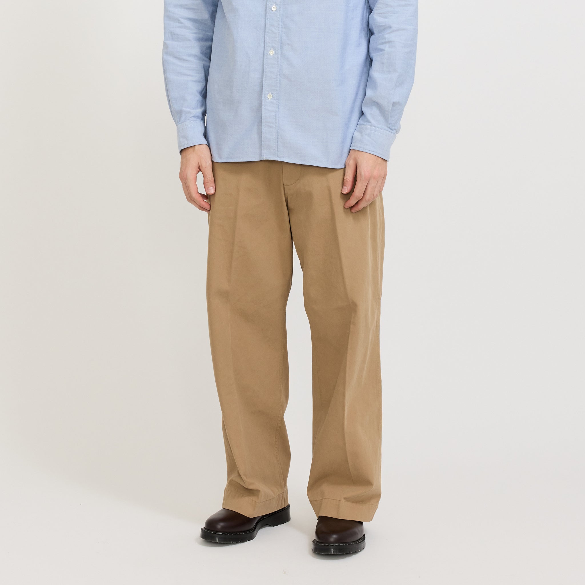 Beams Plus | MIL Trousers Twill Khaki | Maplestore