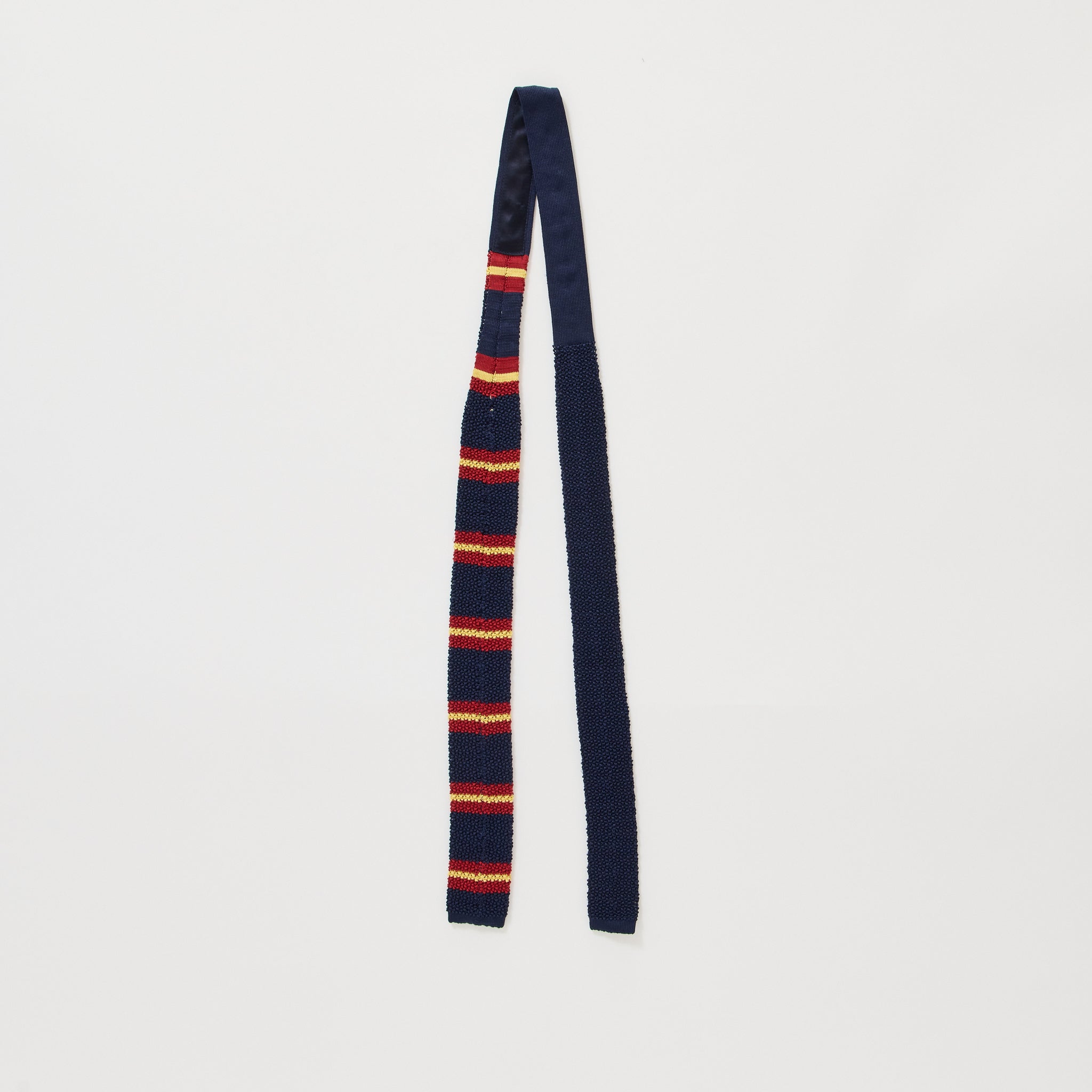 Beams Plus | Silk Knit Tie Stripe Navy | Maplestore