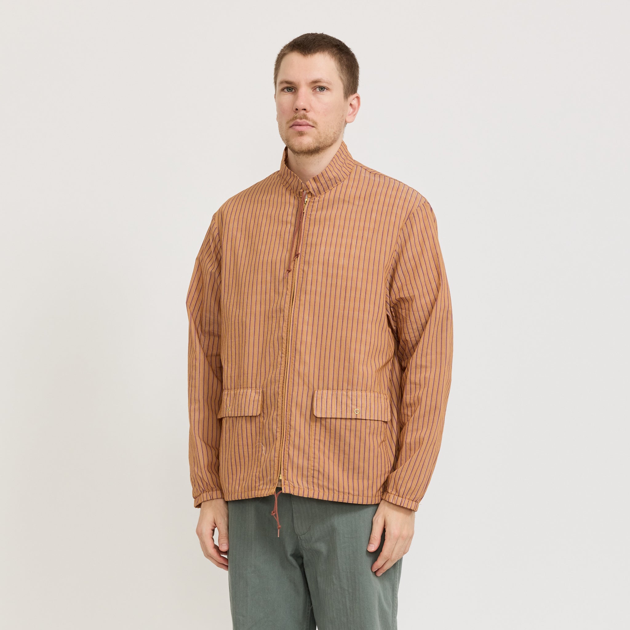 Beams Plus | Swing Jacket Bumpy Stripe Orange | Maplestore