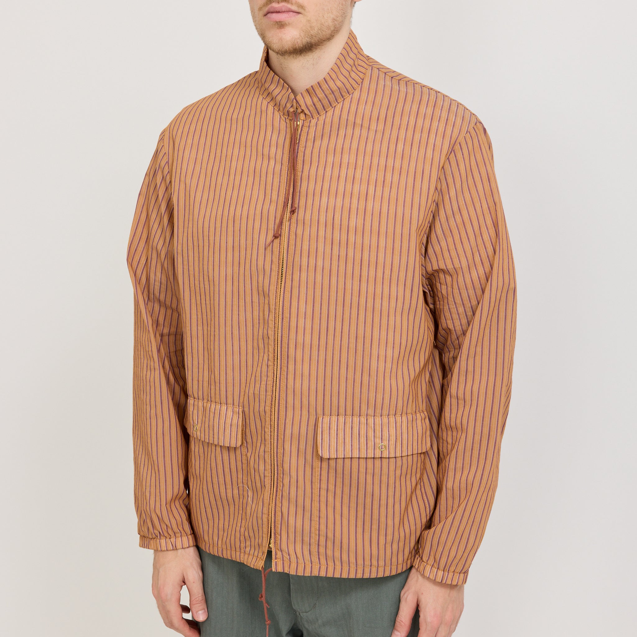 Beams Plus | Swing Jacket Bumpy Stripe Orange | Maplestore