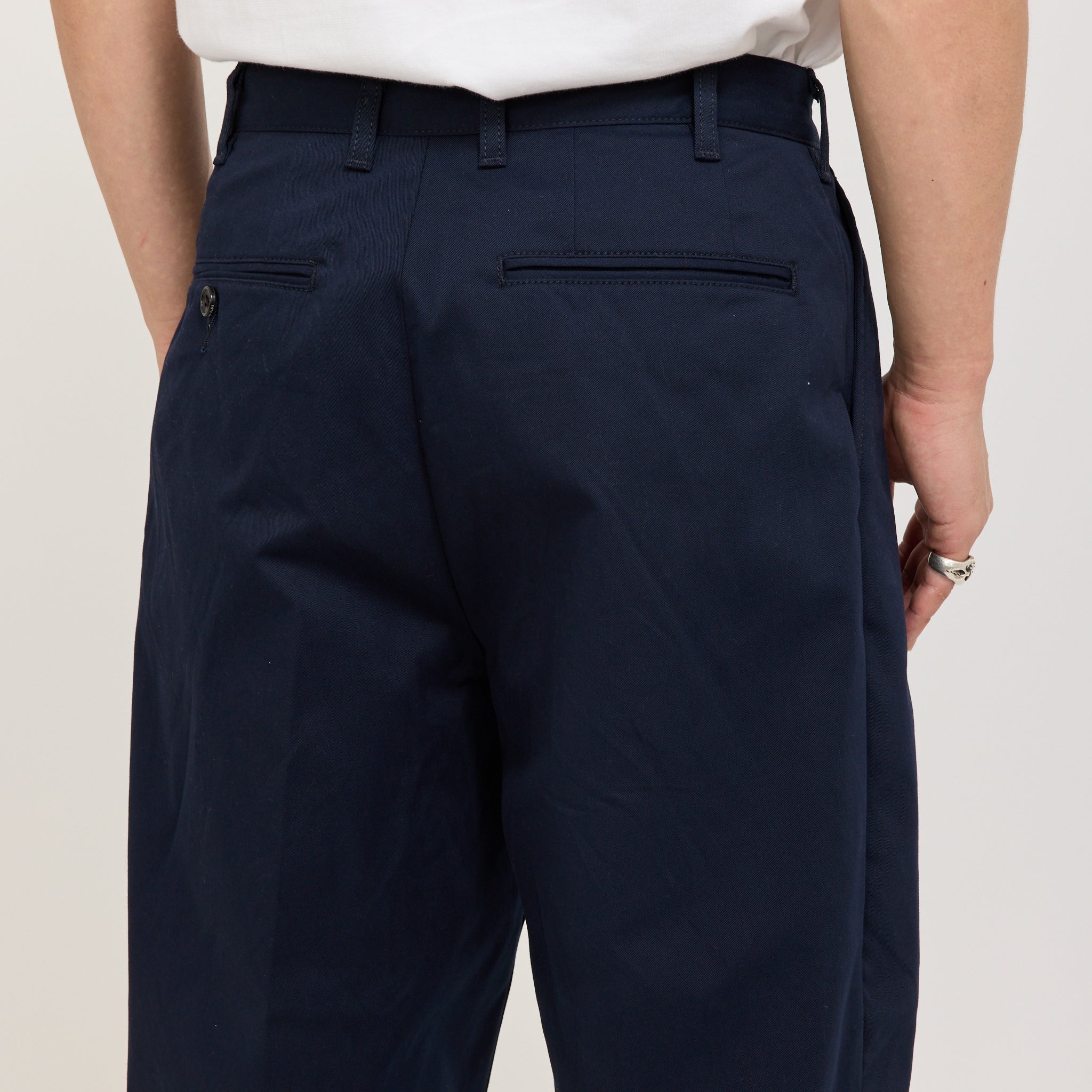 Beams Plus | 2 Pleats Twill Pant Navy | Maplestore