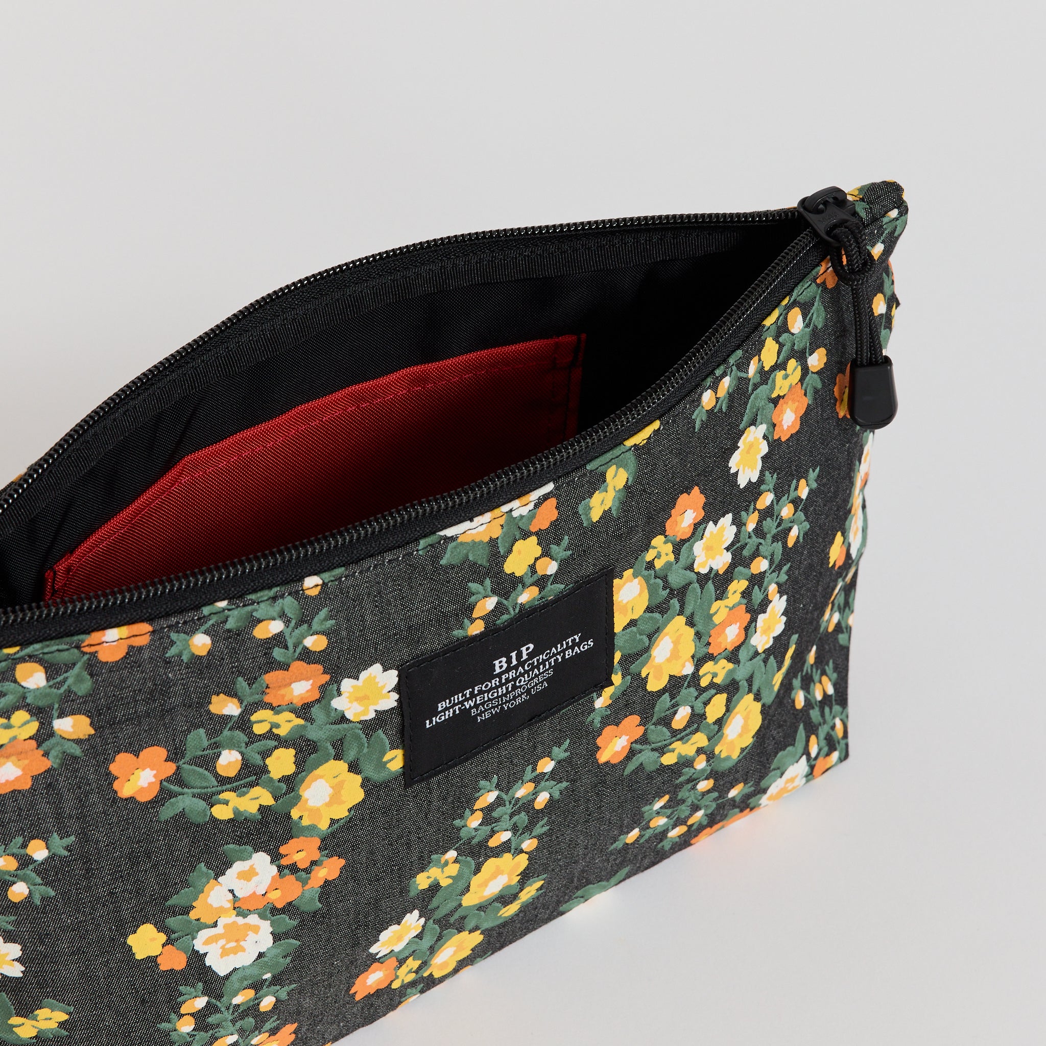 Fannypack Crossbody Floral Black Denim