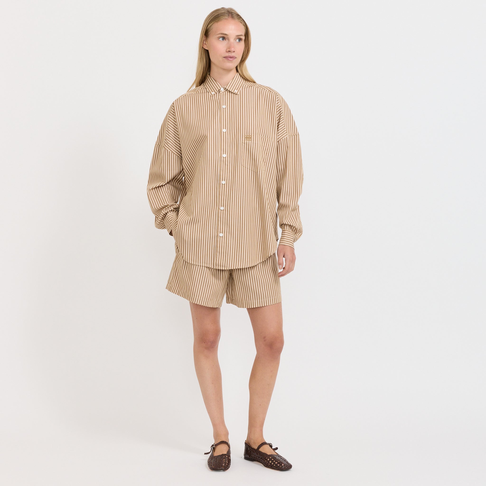 Blanca | Nate Shirt Brown | Maplestore