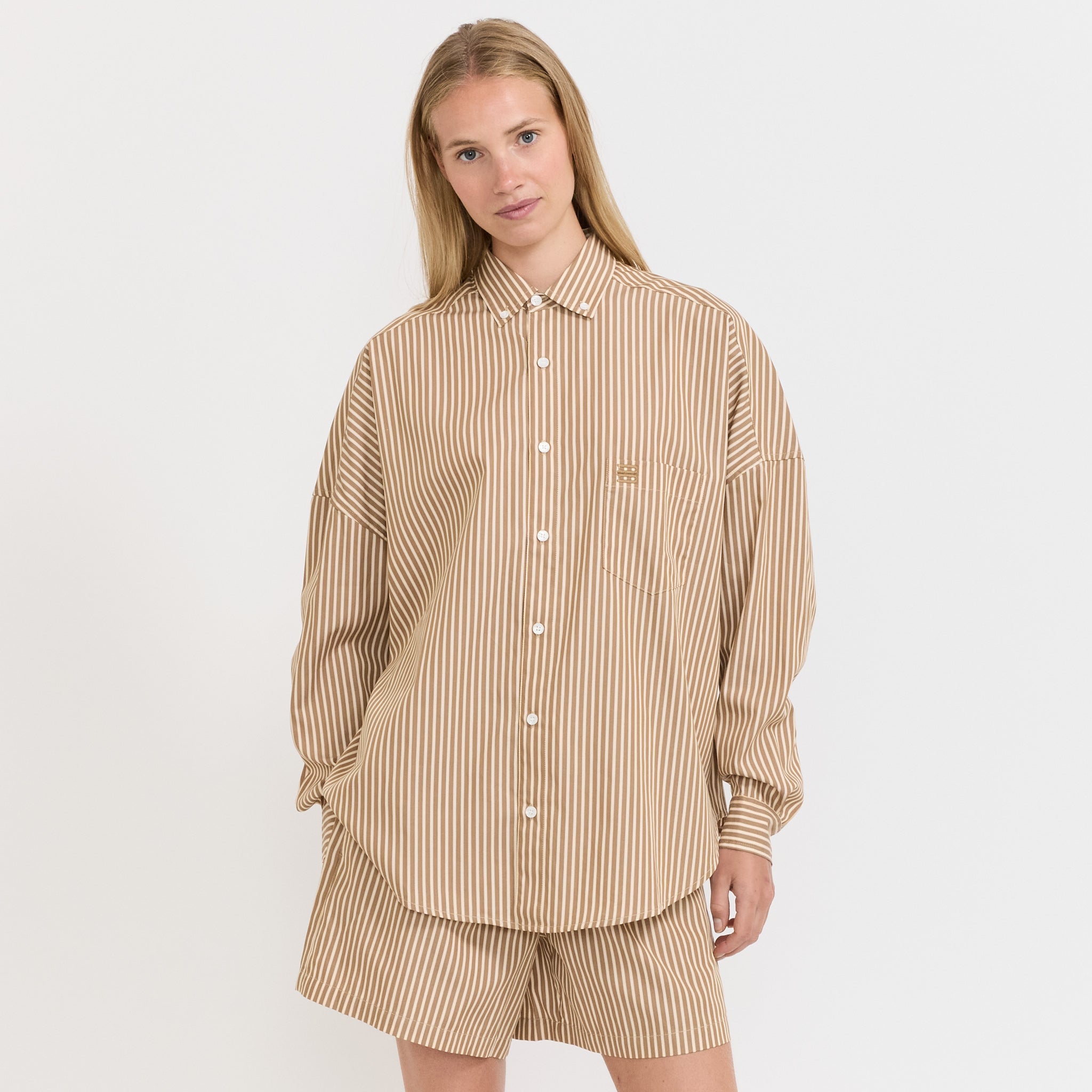 Blanca | Nate Shirt Brown | Maplestore