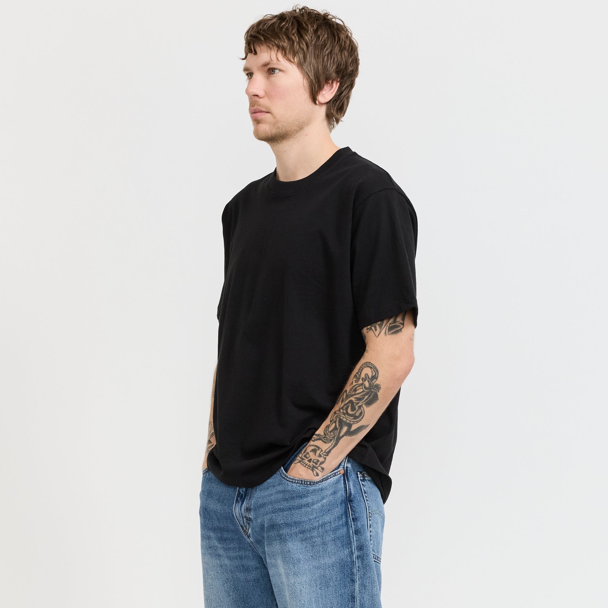 Blue Tab Relaxed Tee Jet Black