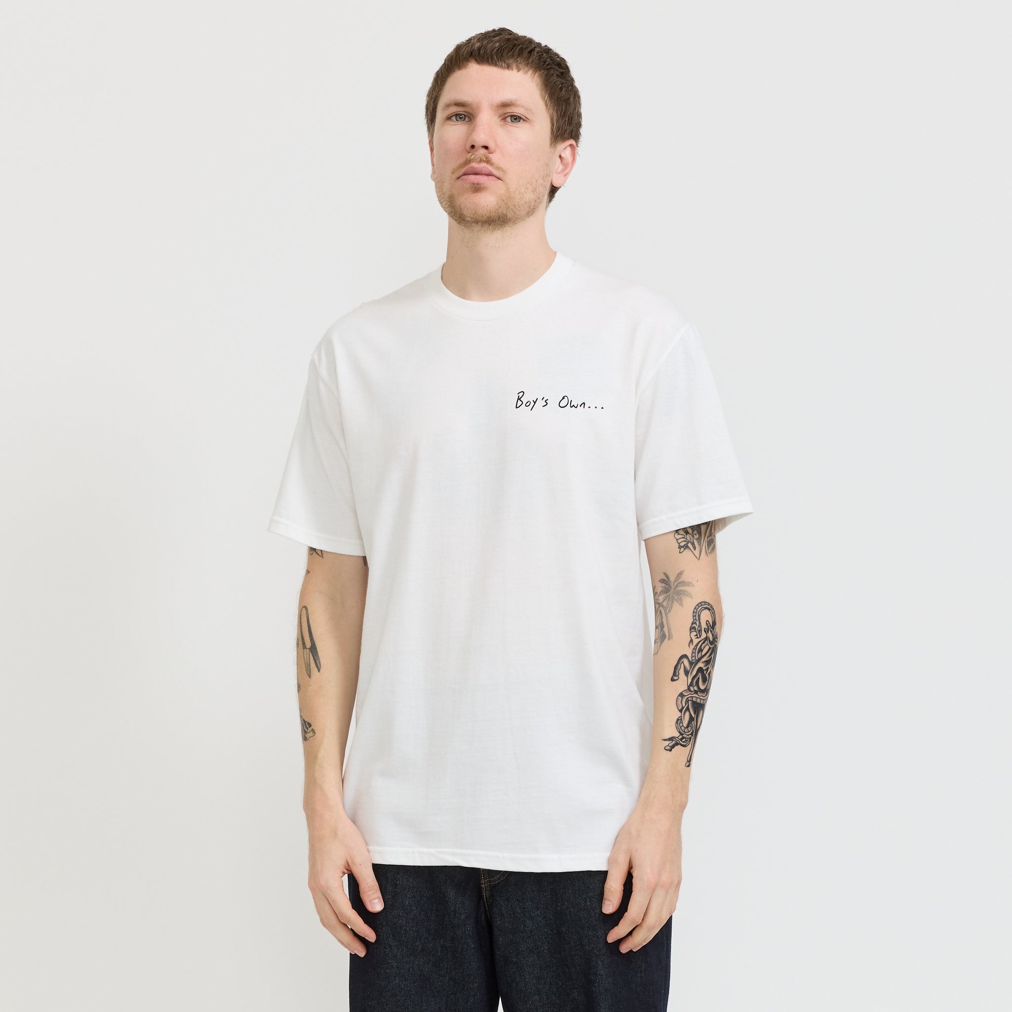 Boy's Own | Oakey And Noise T-Shirt White | Maplestore