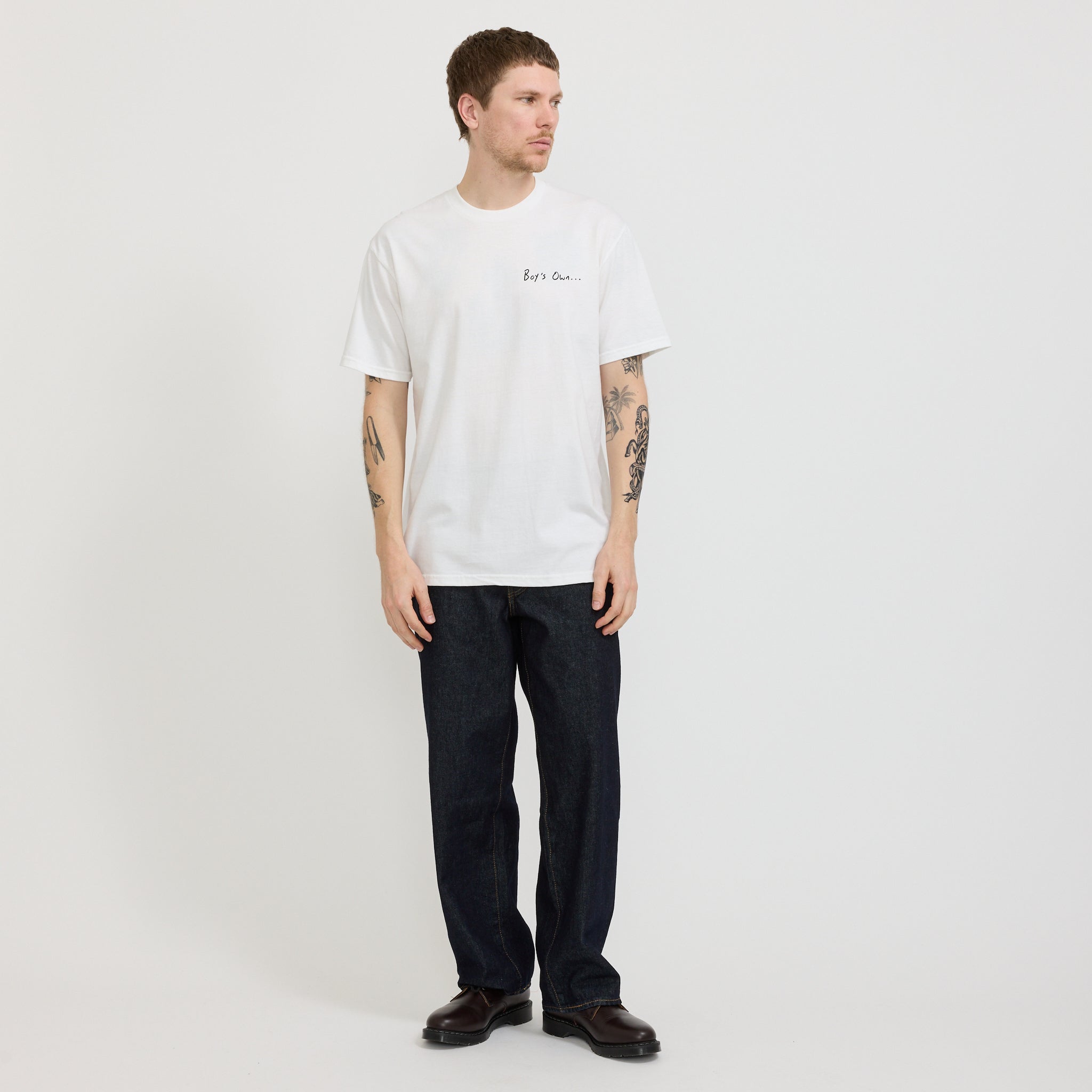 Boy's Own | Oakey And Noise T-Shirt White | Maplestore