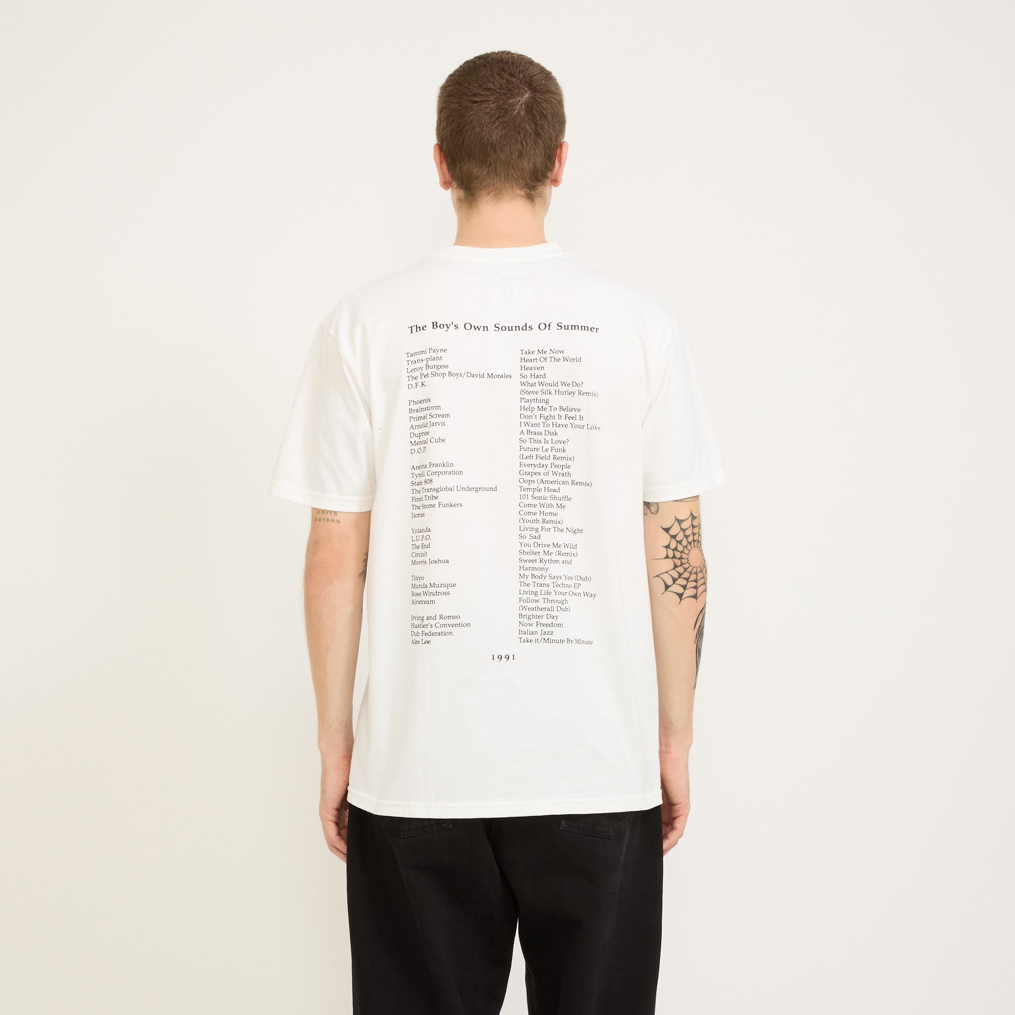 Boy's Own | Sounds Of The Summer 1991 Playlist Tee White | Maplestore