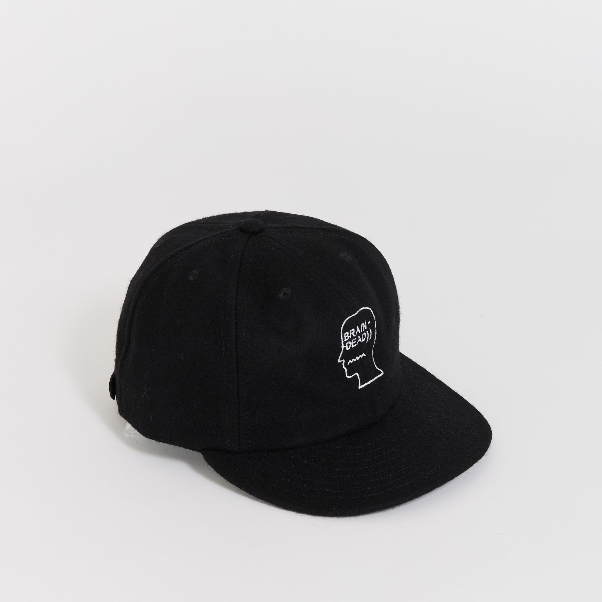 Flannel Logohead 6 Panel Hat Black