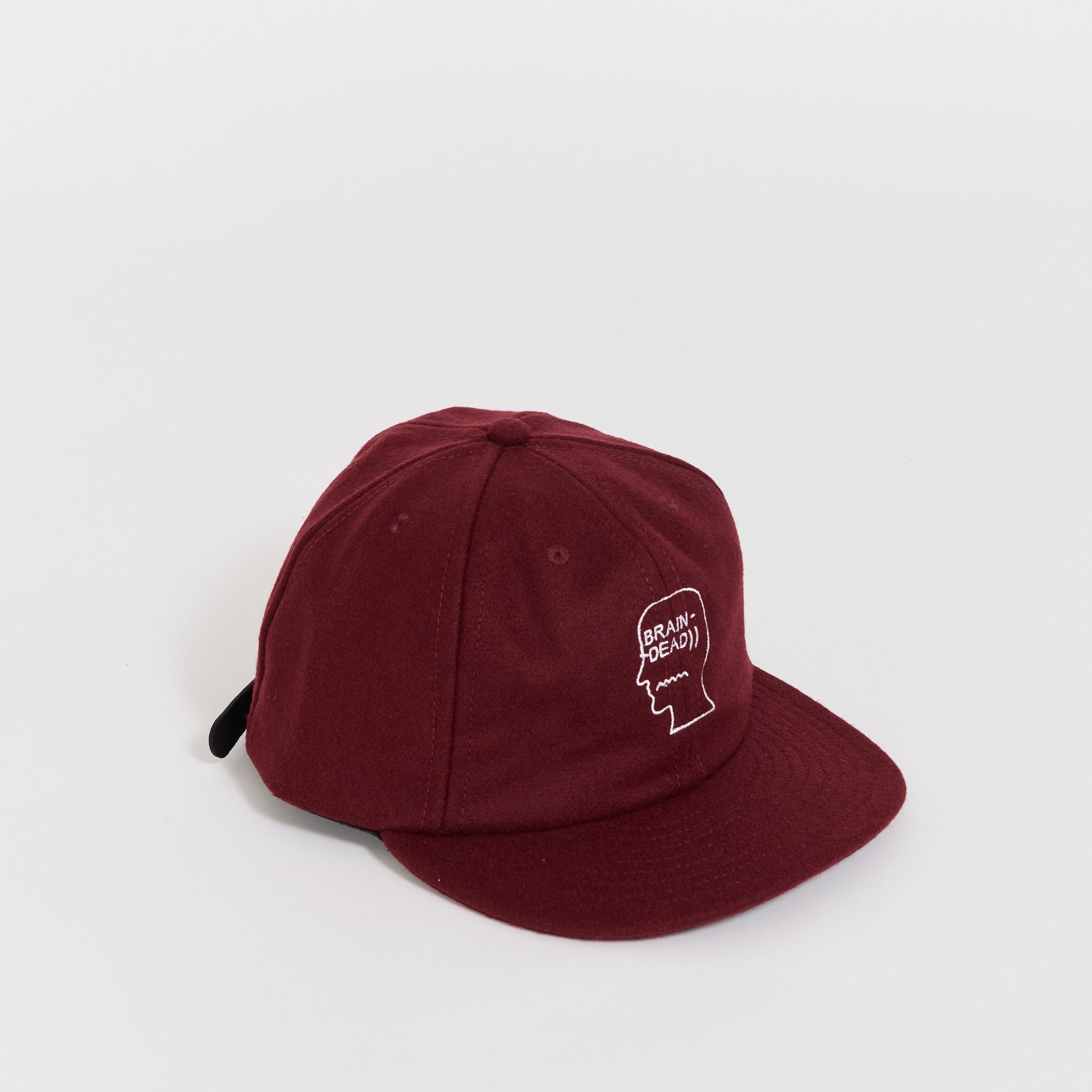 Flannel Logohead 6 Panel Hat Burgundy
