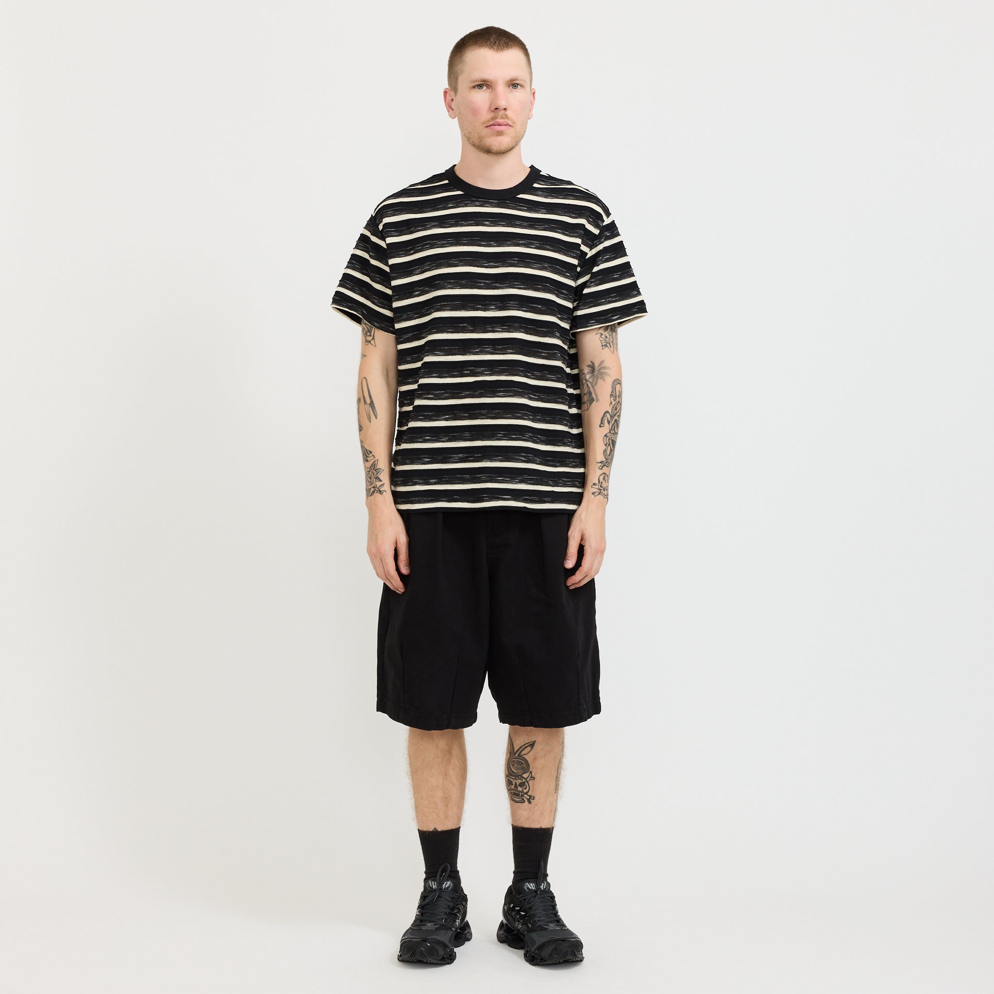 Casey Striped T-Shirt Black