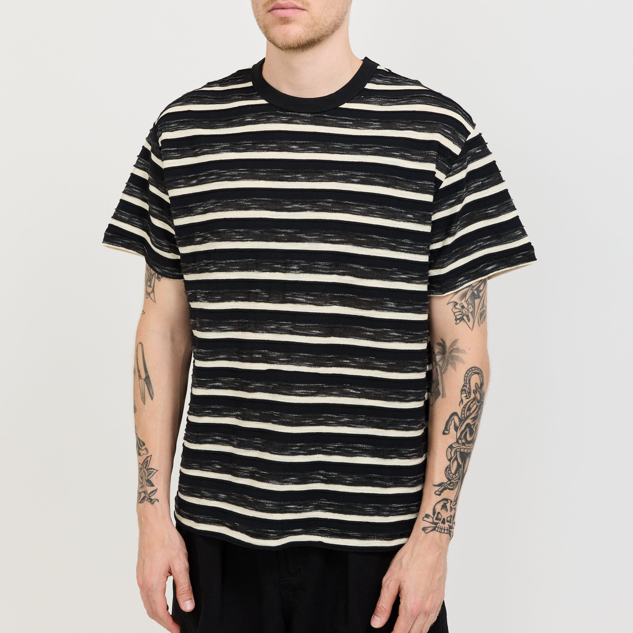 Casey Striped T-Shirt Black